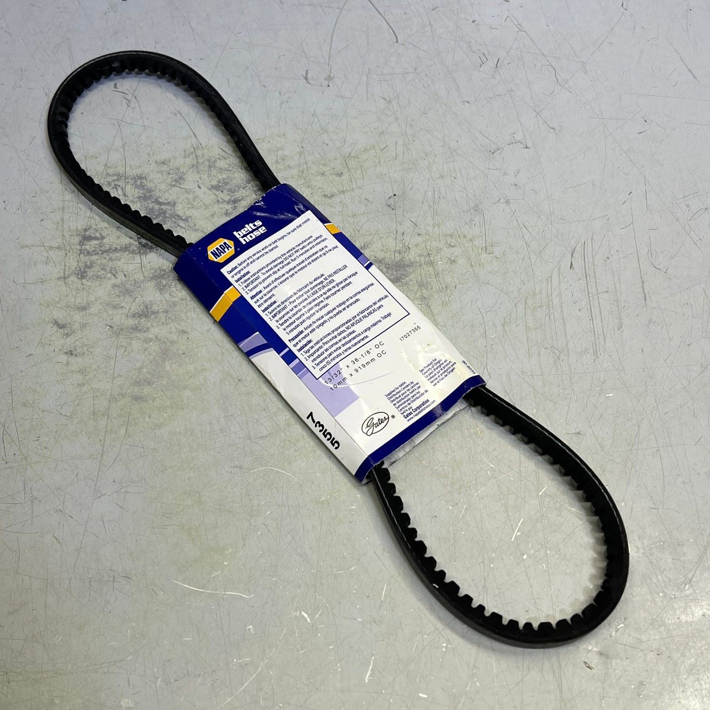 NAPA EPDM High Capacity V-Belt XL HC41 13/32" x 36 3/8" Black 257355