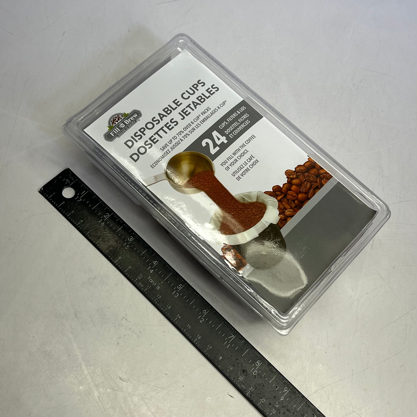 FILL 'N BREW (2 PACK, 24 EACH) Disposable Cups W/ Lids For Keurig White 16595