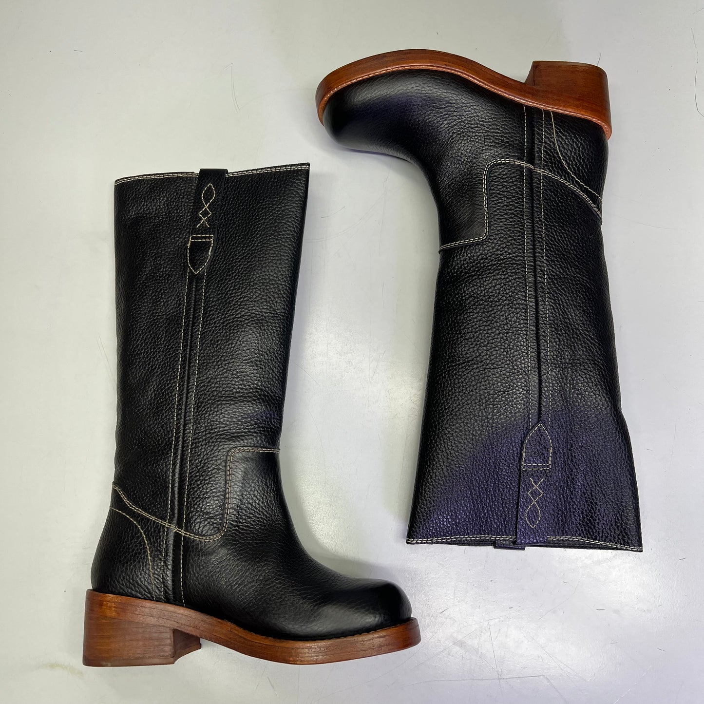 FREE PEOPLE Blaze Pull On Boot Women's Sz 10 Victorian Black Leather 88905880