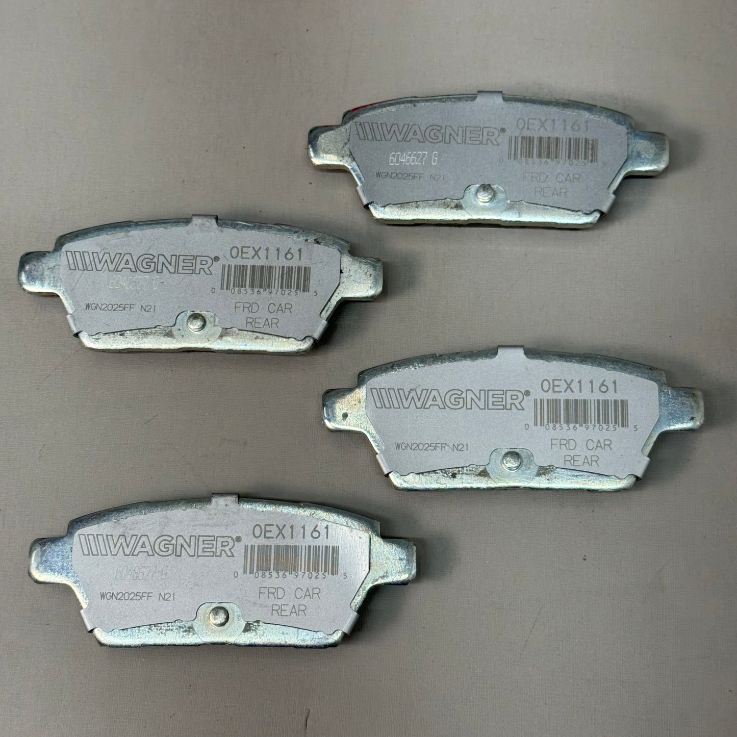 WAGNER OEx Ceramic Disc Brake Pad Set 5" x 2" Grey OEX1161