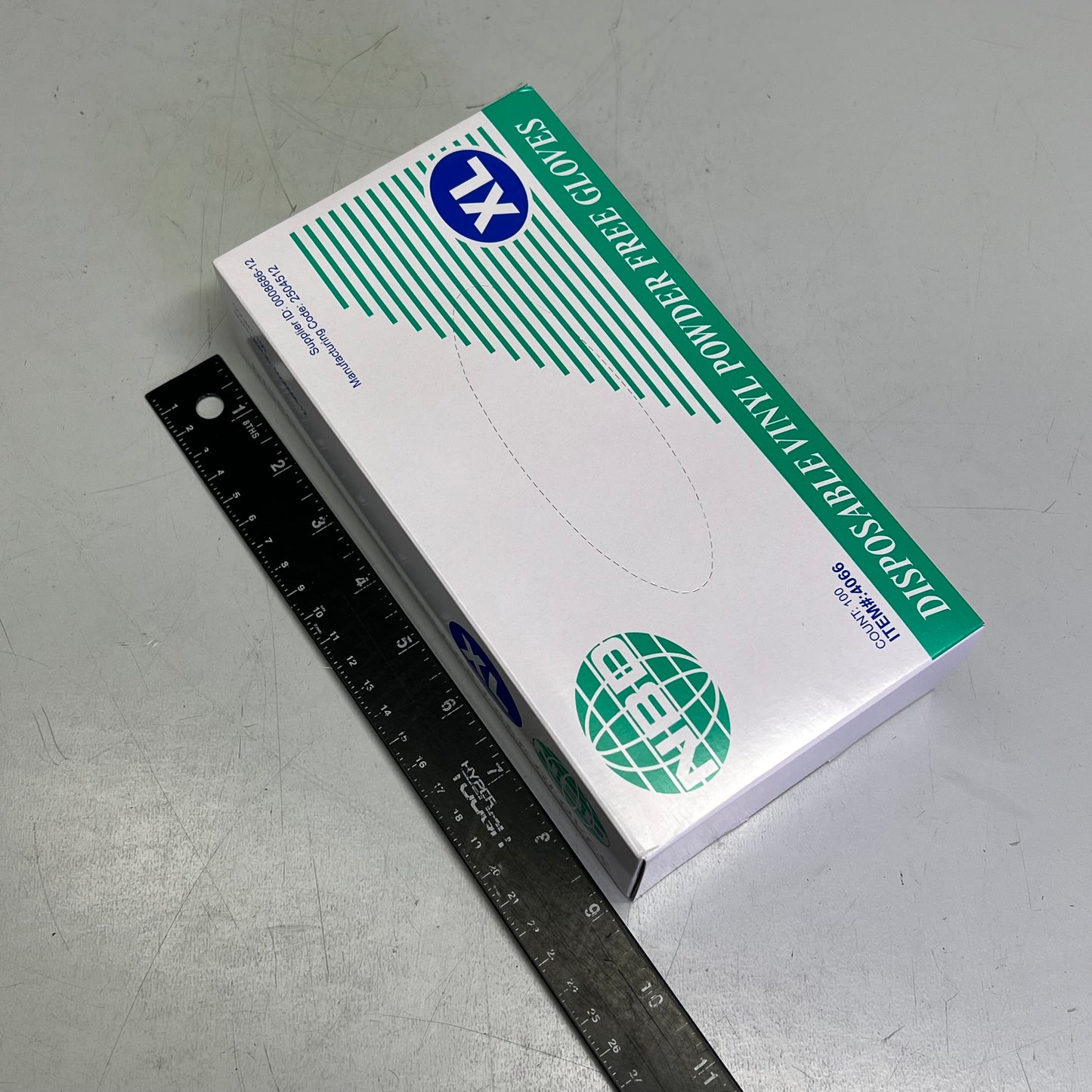 NBD (1 BOX, 10,000 EACH) Disposable Vinyl Powder Free Gloves SZ XL Clear 4066