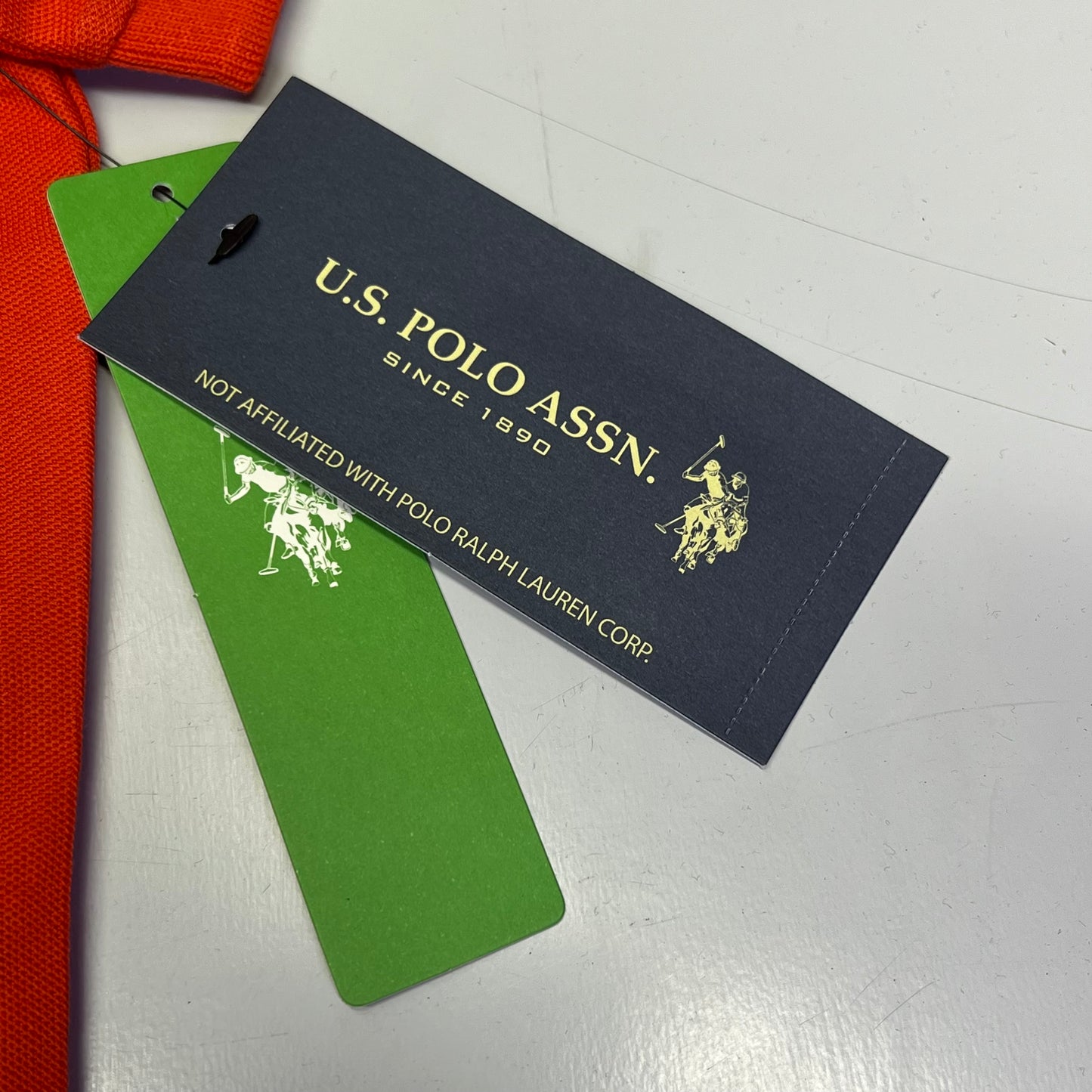 ZA@ U.S. POLO ASSN Performance Pique Polo Short Sleeve Shirt Men's Sz 2XL Orange Red