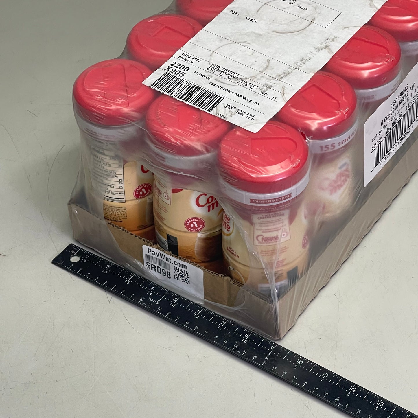 NESTLE (12 PACK) Coffee Mate Original Powder Creamer 11 oz NES55882 BB 05/26