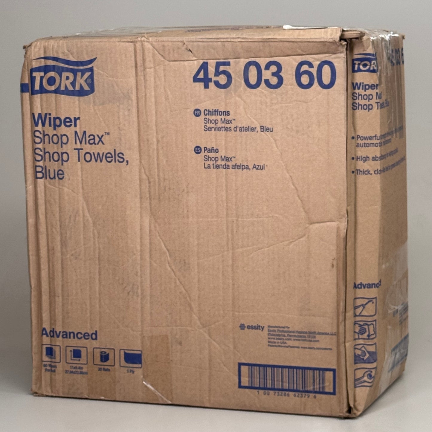 TORK (30 PACK, 1800 SHEETS TOTAL) Shop Max Heavy Duty Paper Towels Blue 450360