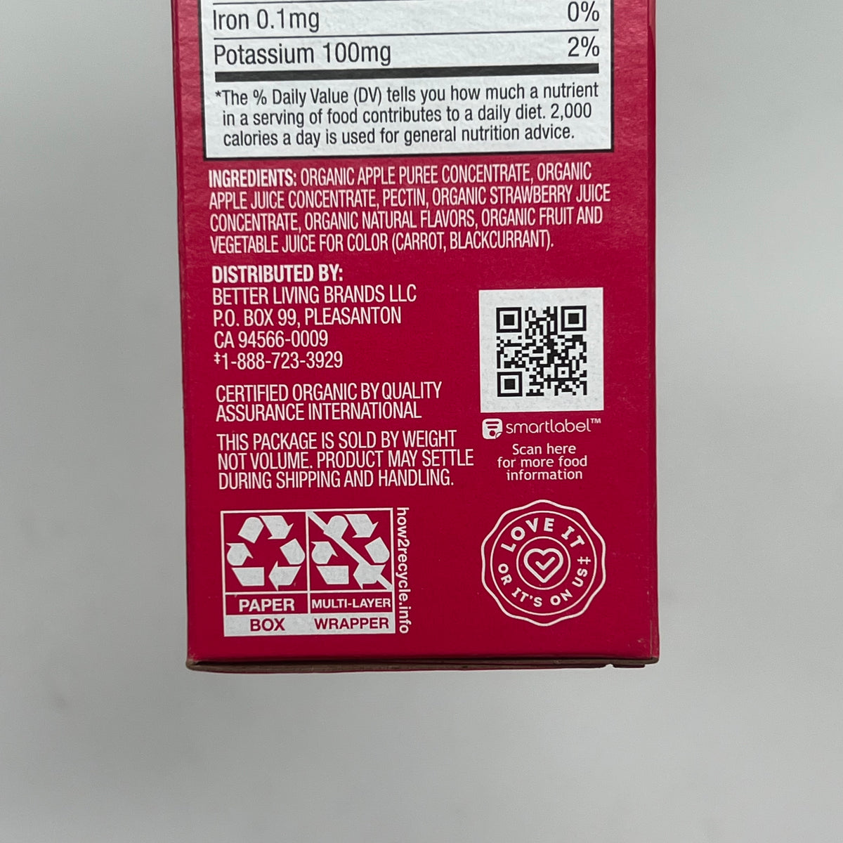 O ORGANICS (12 PACK, 10 EACH) Fruit Strips Strawberry Flavor 0.5OZ BB 02/27