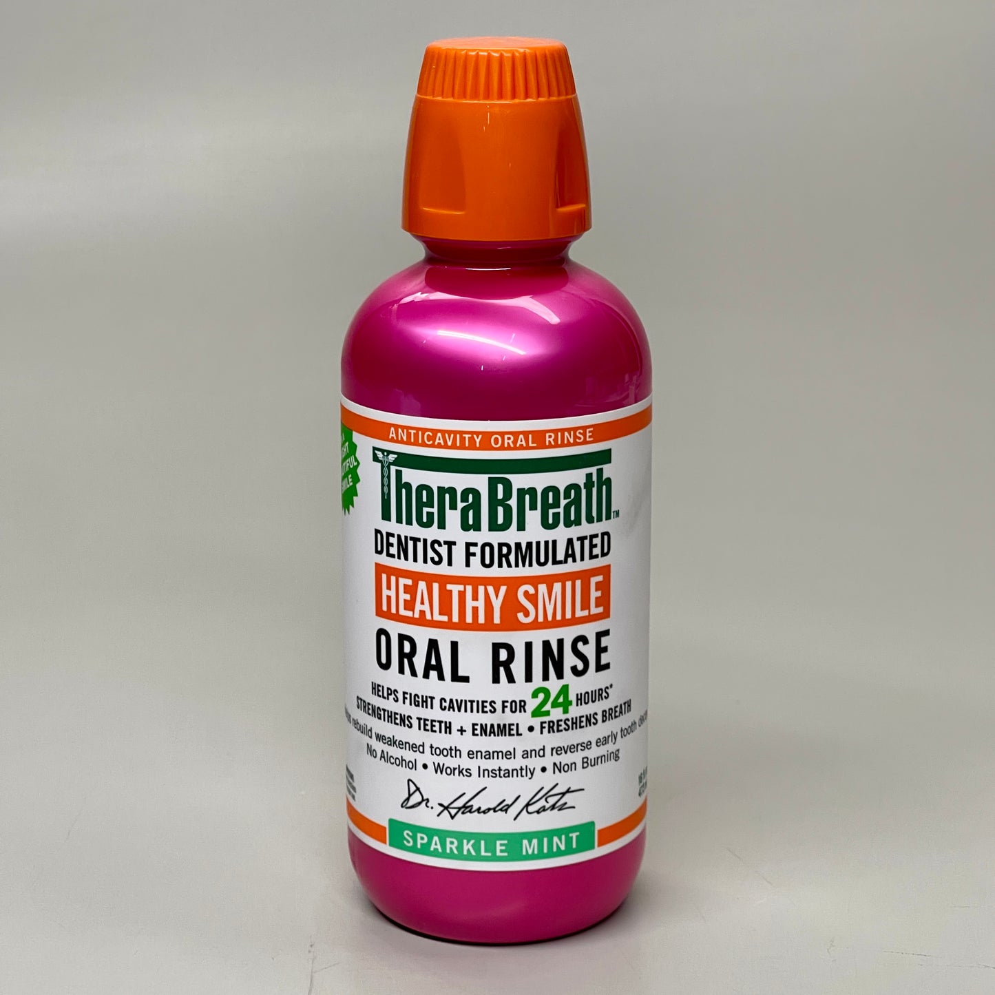 ZA@ THERABREATH (2 PACK) Healthy Smile Oral Rinse Sparkle Mint 16 fl oz BB 08/24