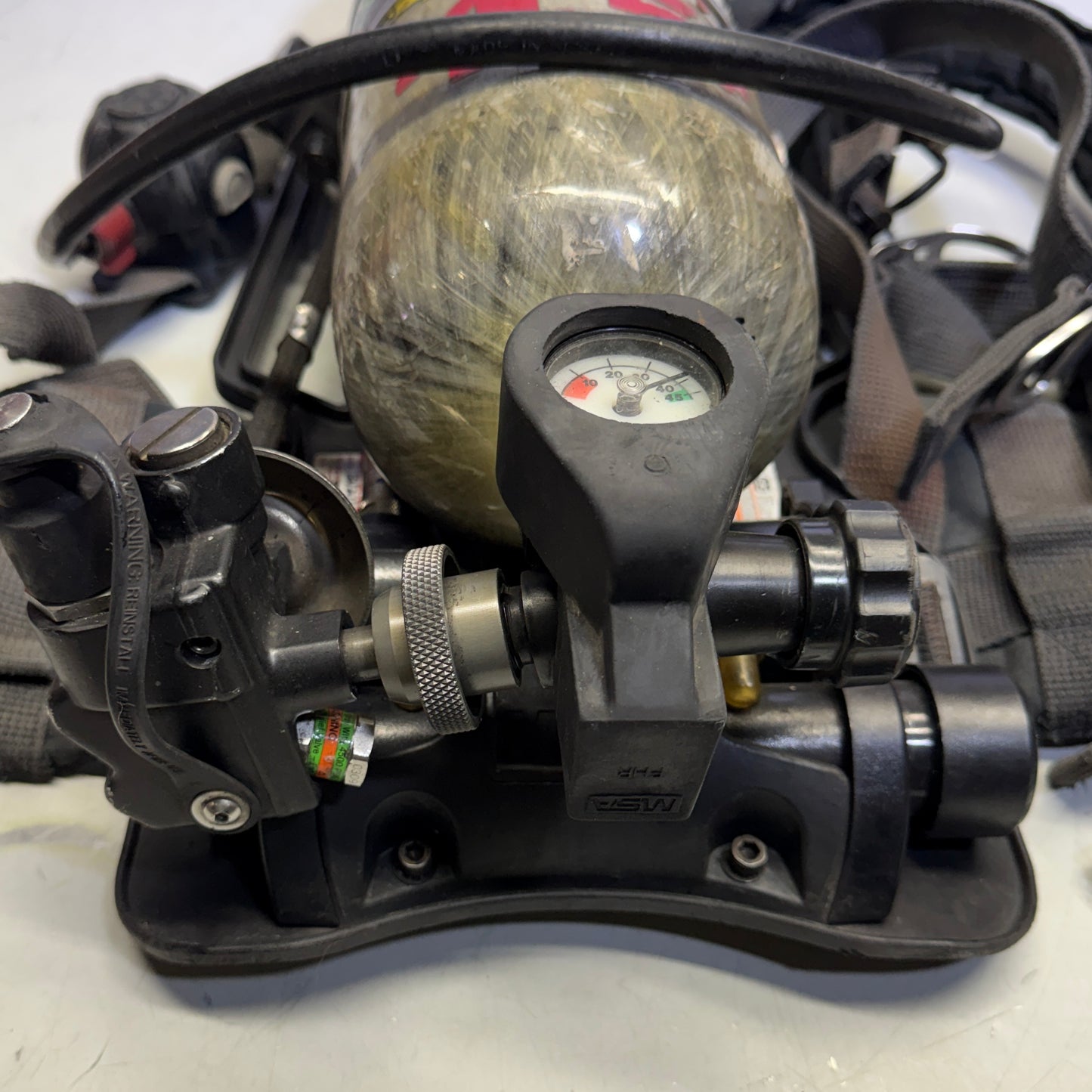 Z@ MSA (*PARTS ONLY*) FireHawk M7 SCBA Air Pack W/ Tank Firefighter Gear (AS-IS)