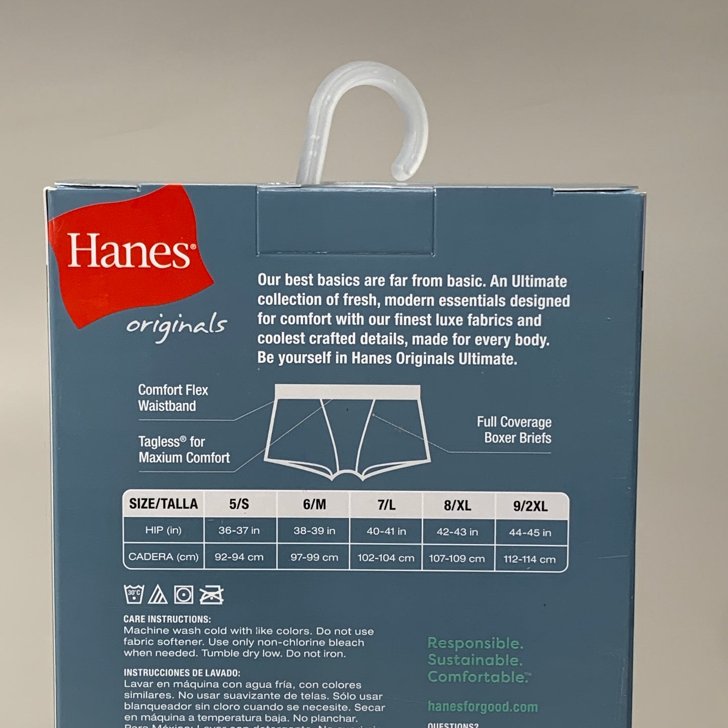 HANES 3 PACK!! Originals Women's Breathable Cotton Boxer Briefs Underwear Sz M Blue 45OUBB