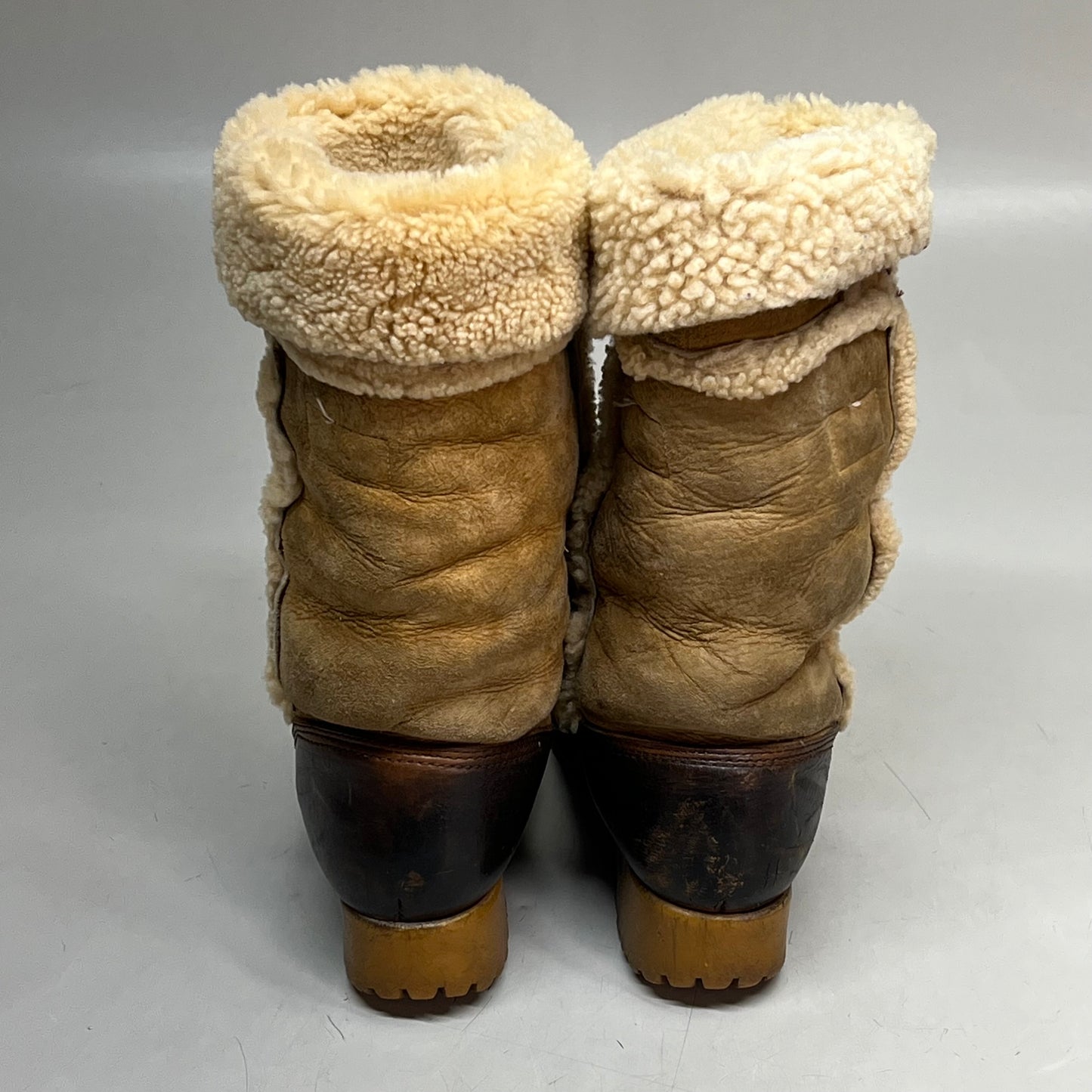 DEXTER USA Suede & Leather Fur Lined Boots  Women's Sz 12 Brown (Pre-Owned)