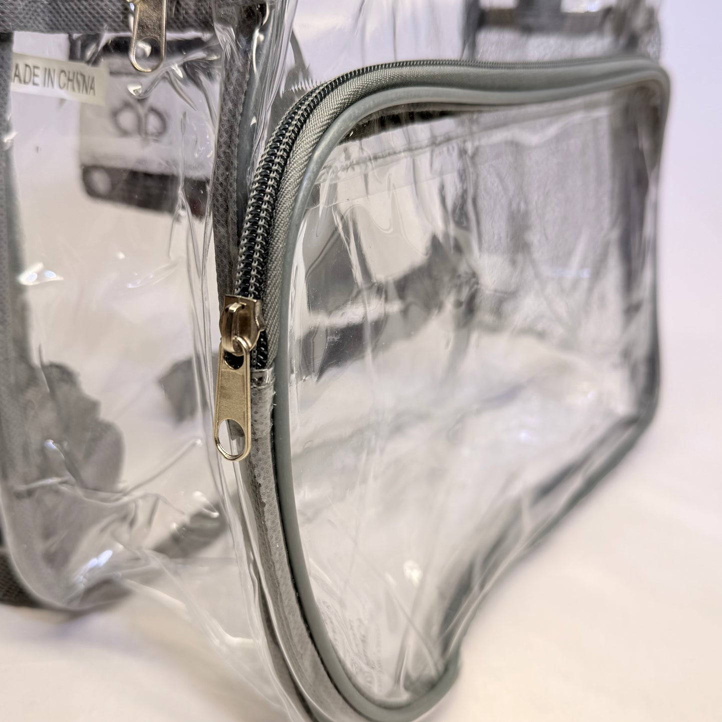 BWAP 17" Clear Plastic Backpack 17" x 12" x 6" Color Grey BP1643