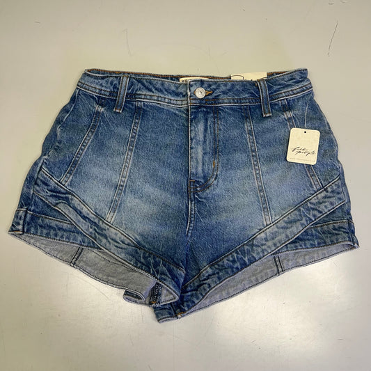 FREE PEOPLE CRVY Mona High-Rise Shorts  Women's Sz 28 Power Trip Blue 931600