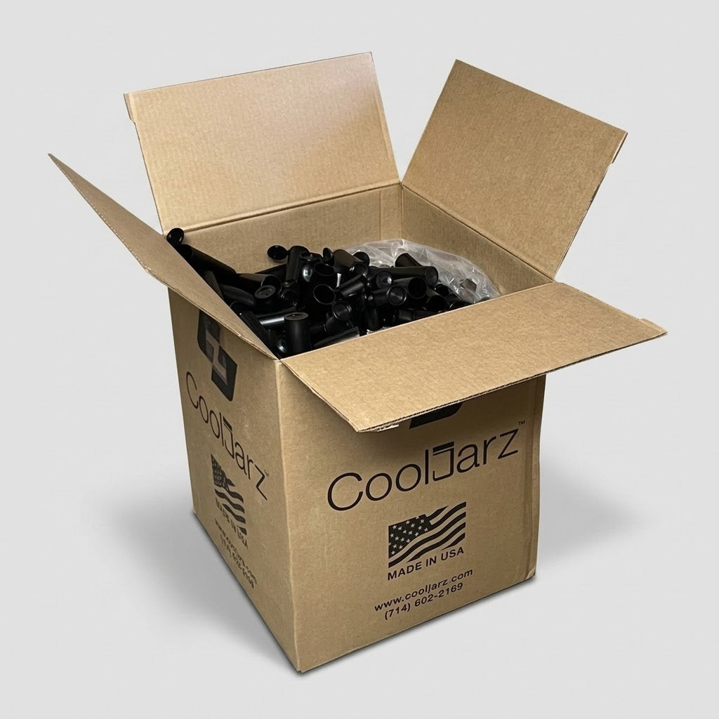 COOLJARZ (450 PACK) Child Resistant Pre-roll Tubes (Extra Wide) Sz 4.5"L - Black 06182026
