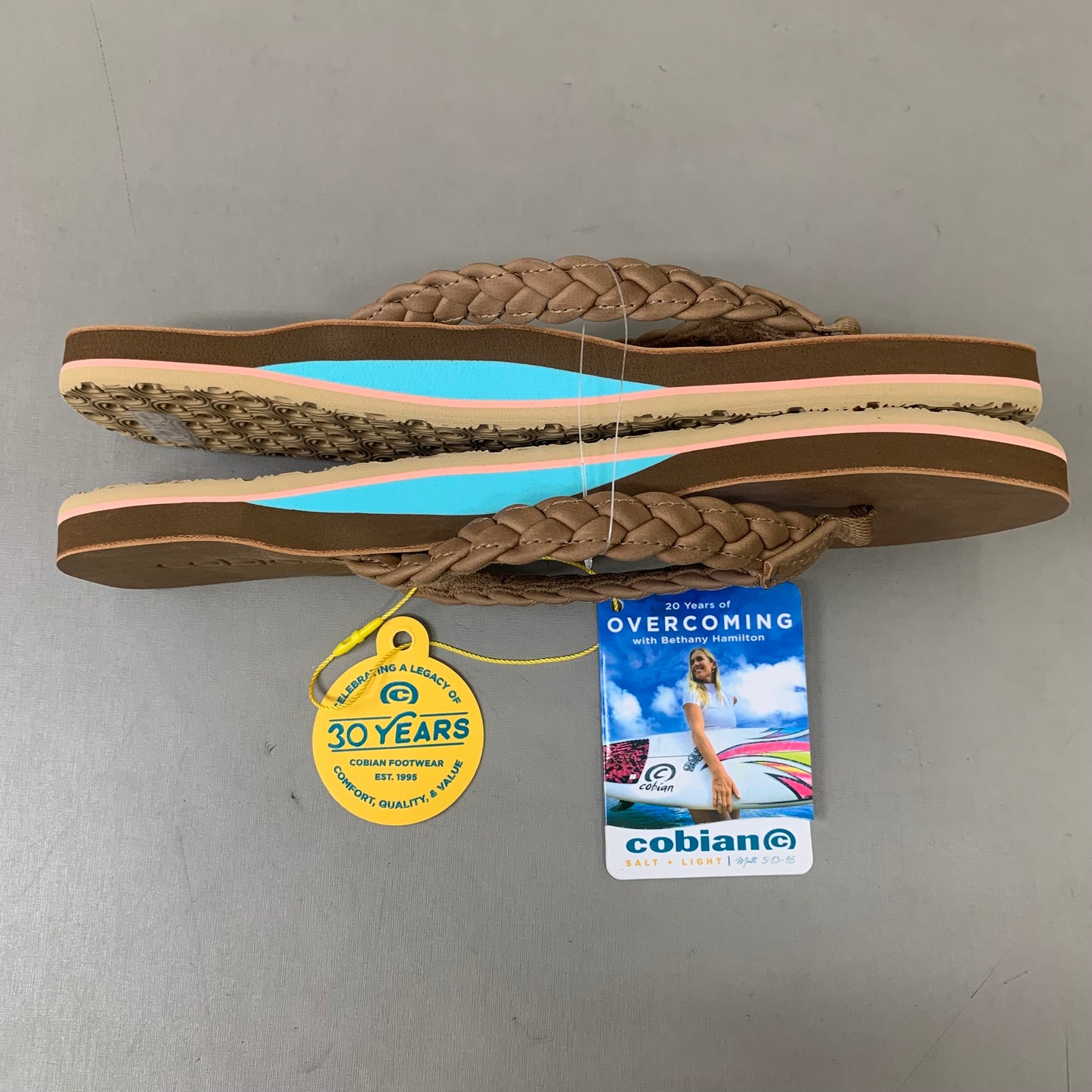 COBIAN Braided Pacifica Sandals Women's SZ 9, EU 41 TAN BBP23-230-9