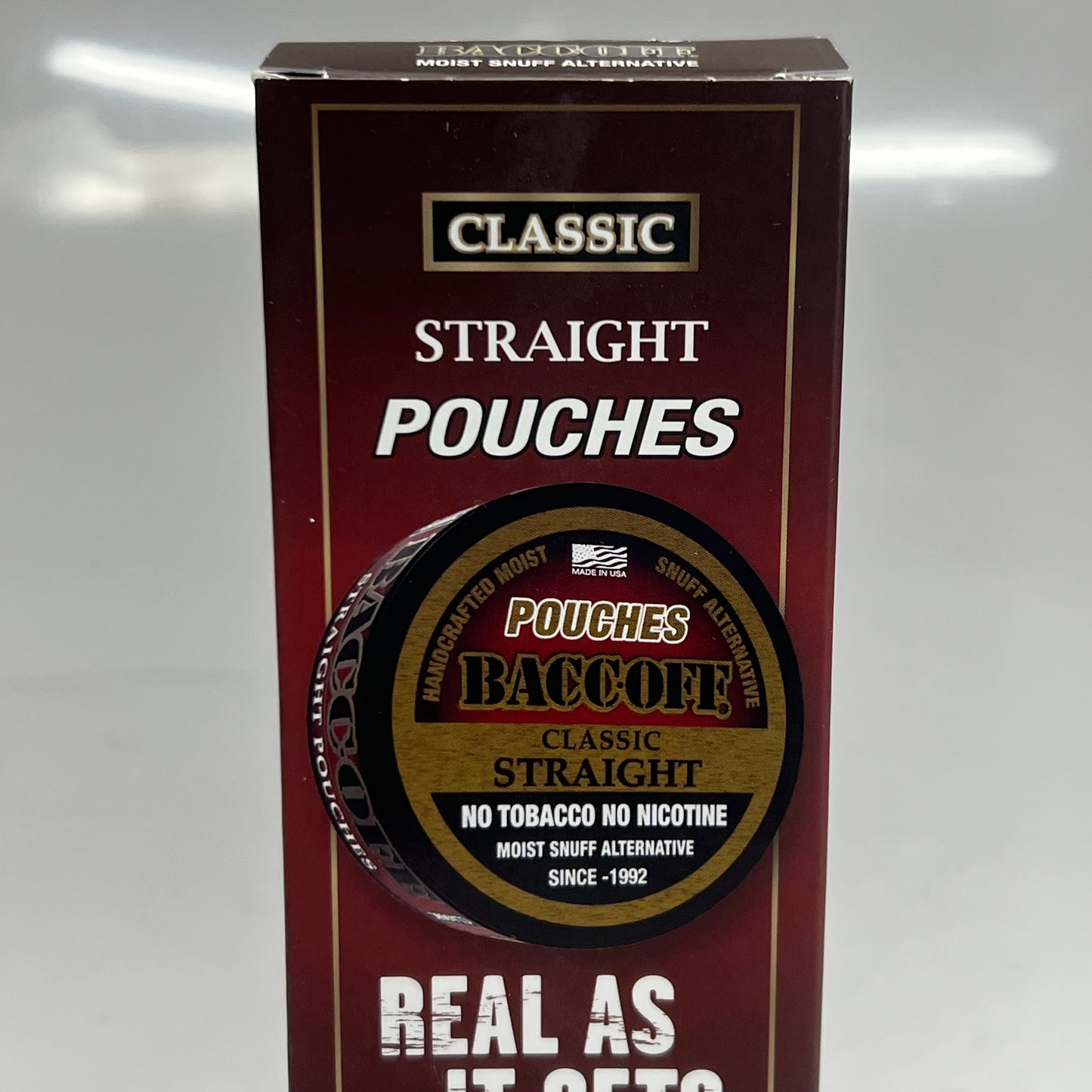 ZA@ BACCOFF (12 PACK) Classic Straight Original Chew Flavor Pouches 1.1 oz BB 10/26