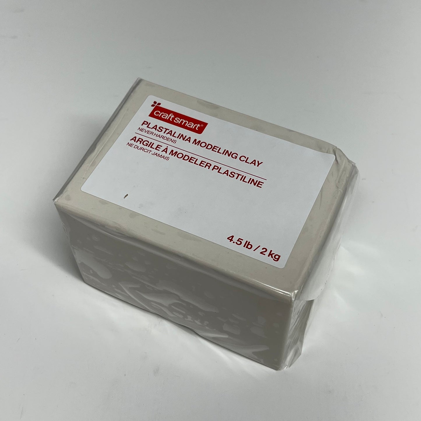 ZA@ CRAFT SMART (2 PACK,4.5 Lb EACH) Plastalina Modeling Clay Never Hardens White 772124