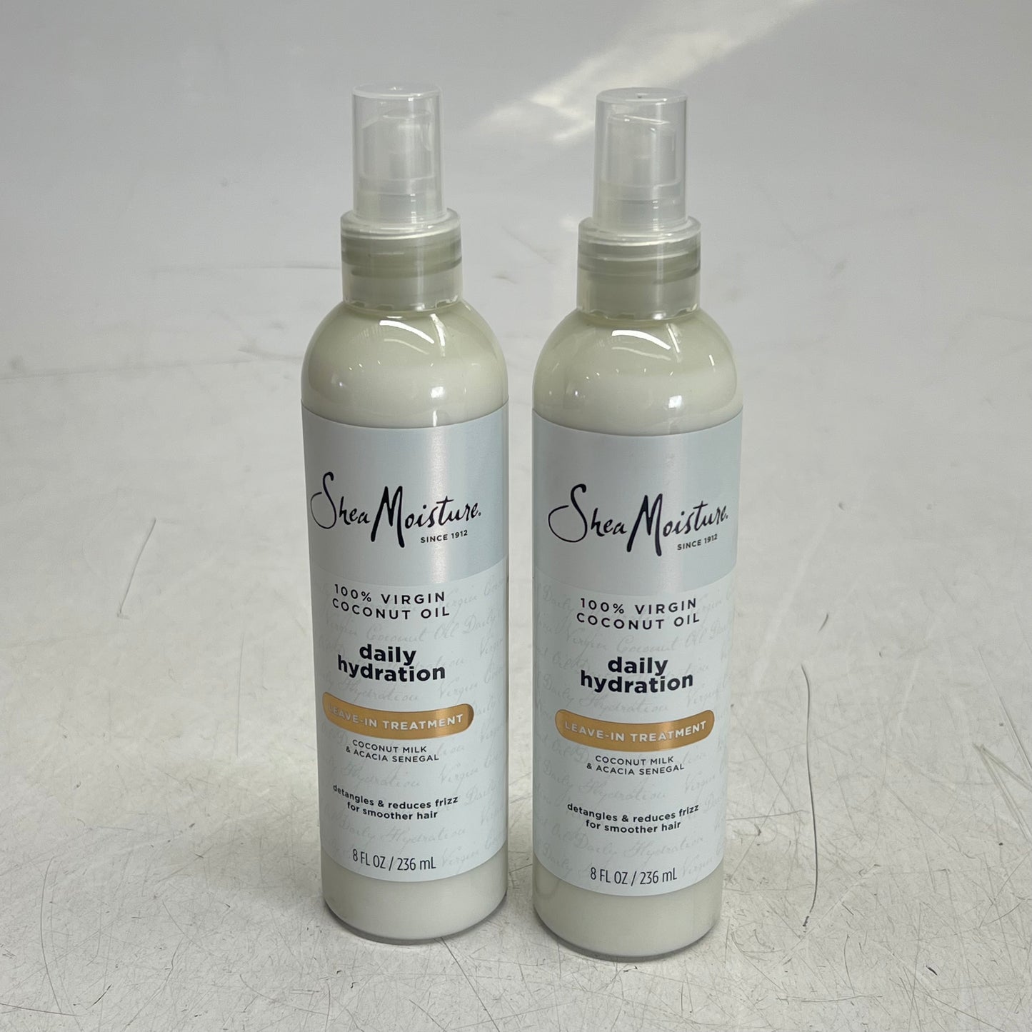 SHEA MOISTURE (2 PACK) Daily Hydration Leave-in Treatment Spray 8 Fl Oz White