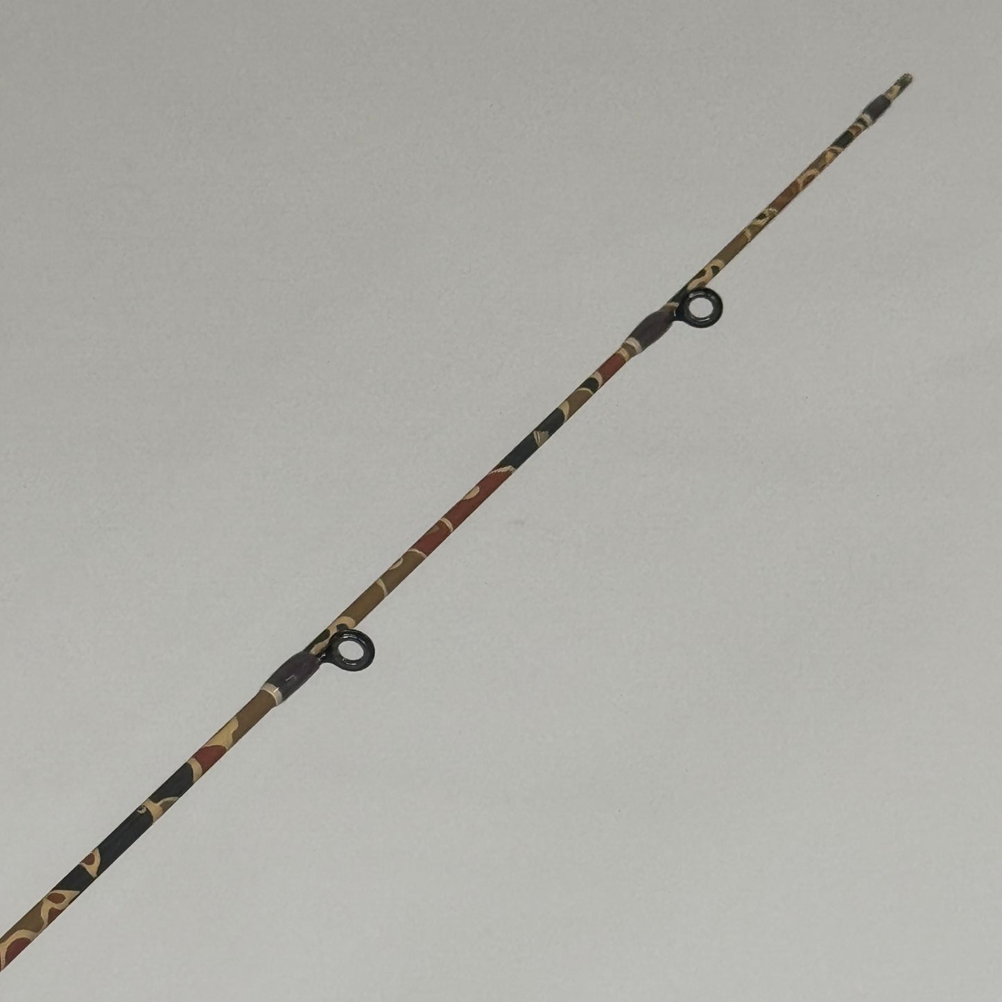 PROFISHIENCY Retro Bait Cast Camo Fishing Rod Combo 7ft Brown RETROGBC