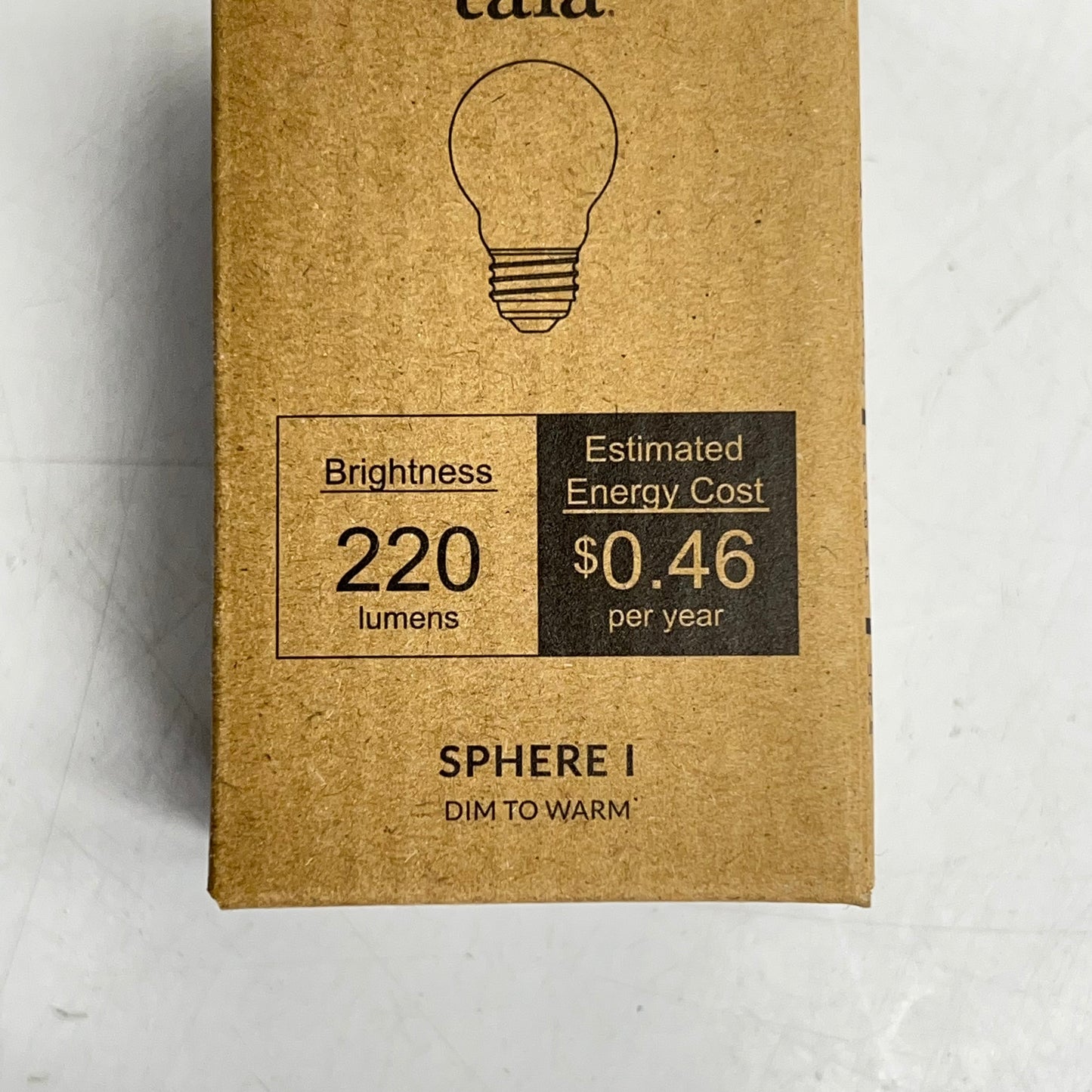 TALA Lighting Replacement Porcelain Sphere W/ Bulb 6.5" Matte White Dim To Warm