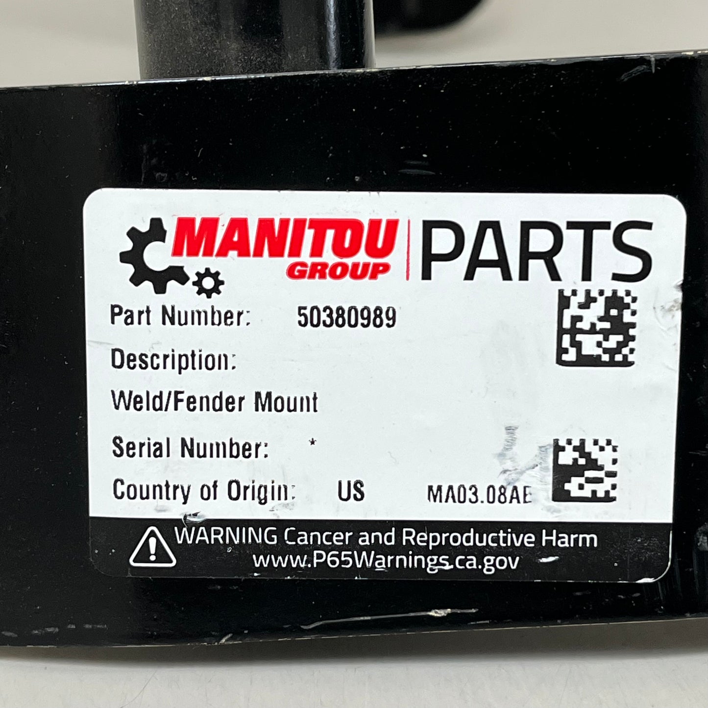 MANITOU GROUP PARTS GHL Weld/Fender Mount Fits 2 Models GHL 50380989