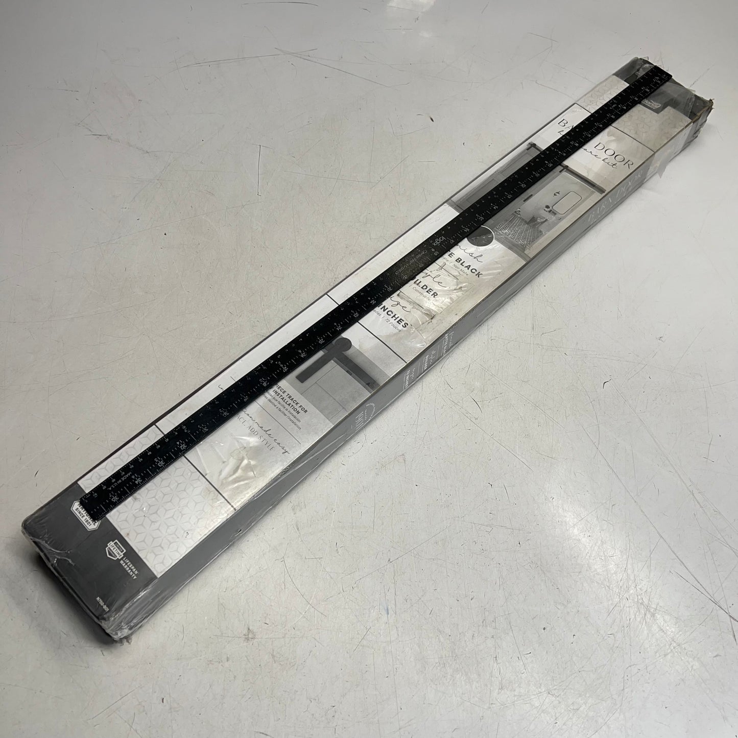 NATIONAL HARDWARE 001 Builder Barn Door Kit 72" Track Steel Matte Black