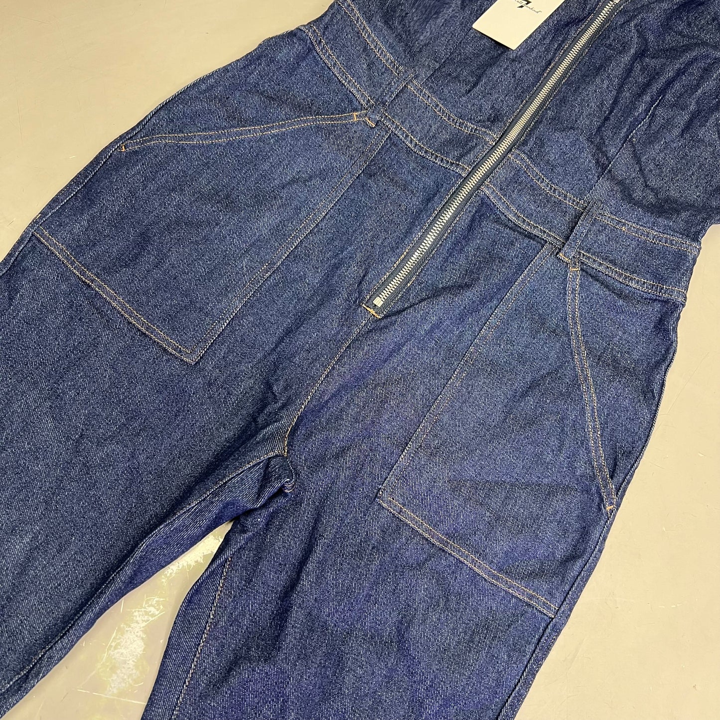 7 FOR ALL MANKIND Soft Denim Zip Up Jumper Womens Sz M Dark Blue AU7190865A WLSR