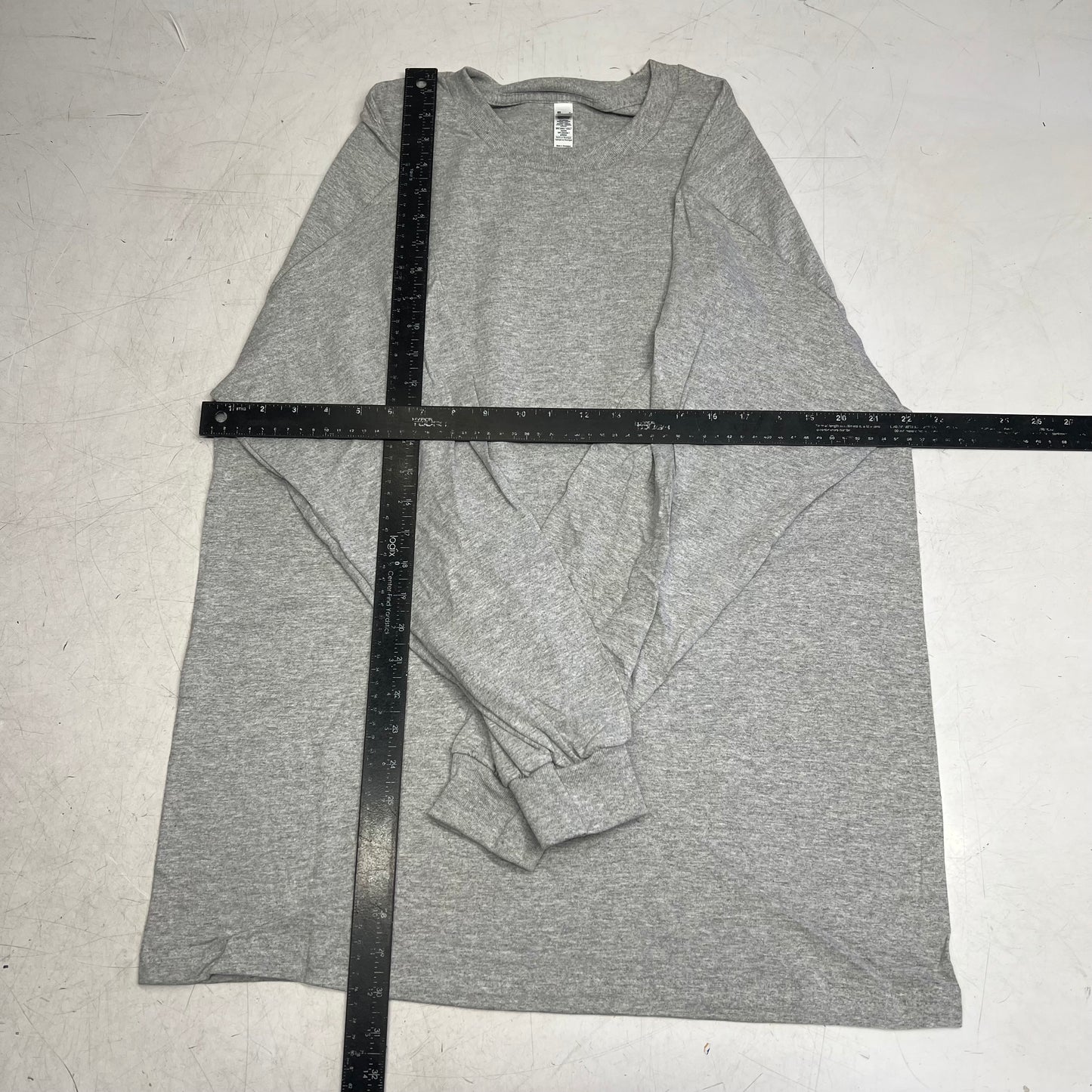 ZA@ AMERICAN APPAREL (12 PACK) Heavyweight Cotton Long Sleeve Tee Unisex Sz L Grey 1304