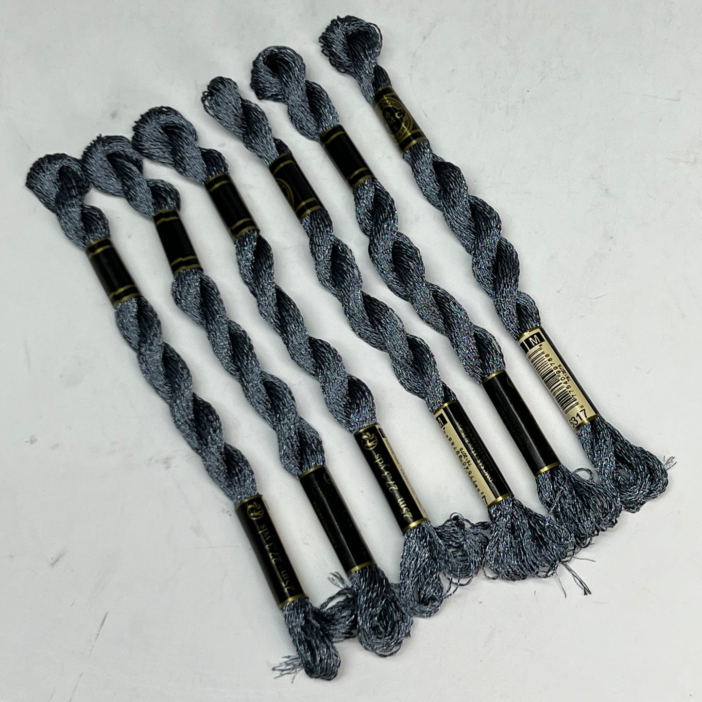 DMC (5 PACK) Pearl Metallic Embroidery Thread Sz 5 - 5317 Gray/Silver