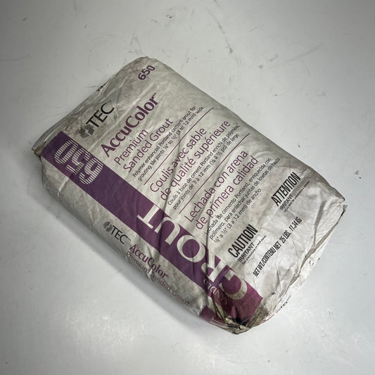 ZA@ TEC Accucolor Premium Sanded Grout Polymer Enhanced 25 Lb Bag 933 Standard Grey 650 |(As-Is)