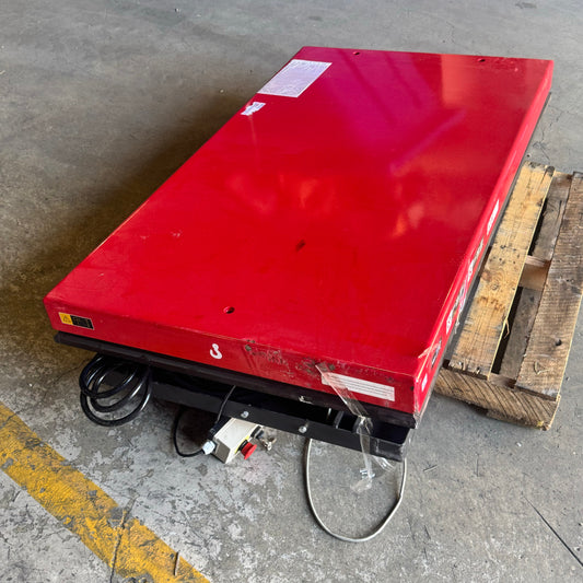 DAYTON Scissor Lift Table Max 5000 Lbs 60NH57B Sz 56”Lx32”Wx9.5”H Red/Black