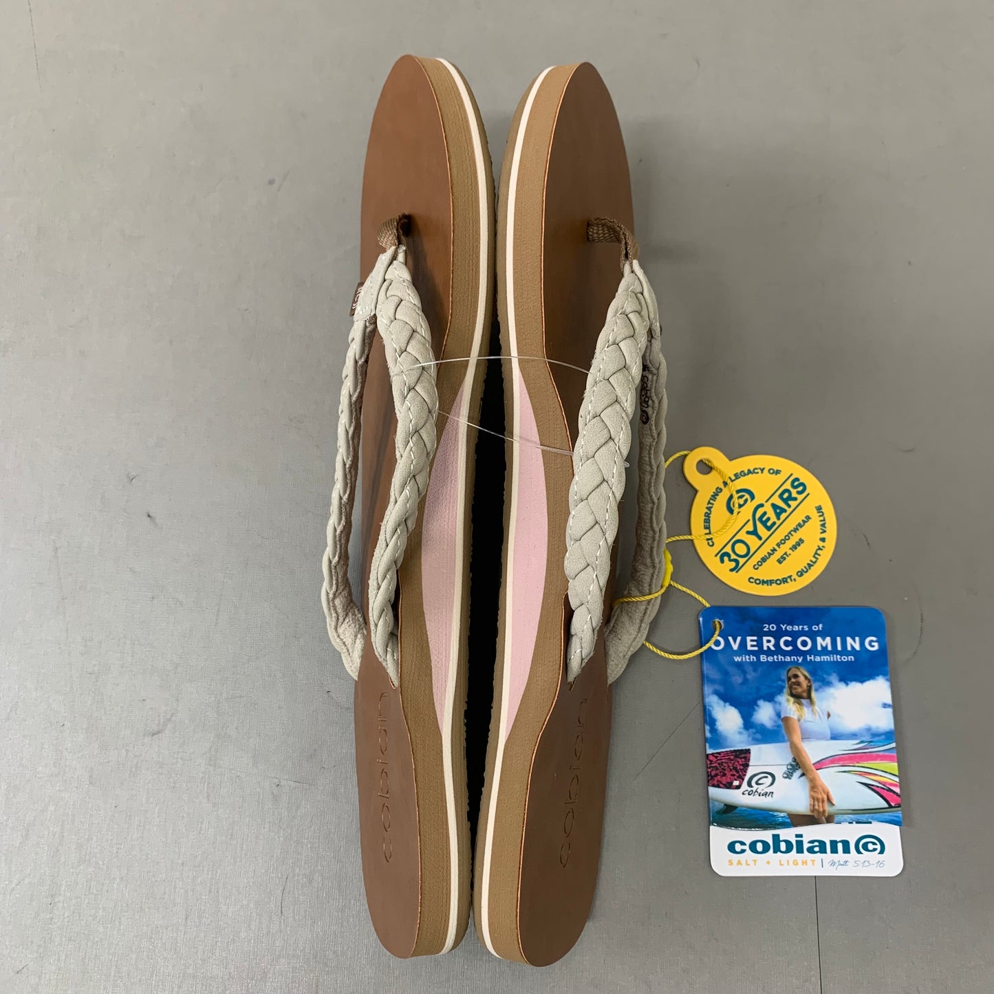 COBIAN Braided Pacifica Sandals Women's SZ 10, EU 41 Cream BBP23-110-10