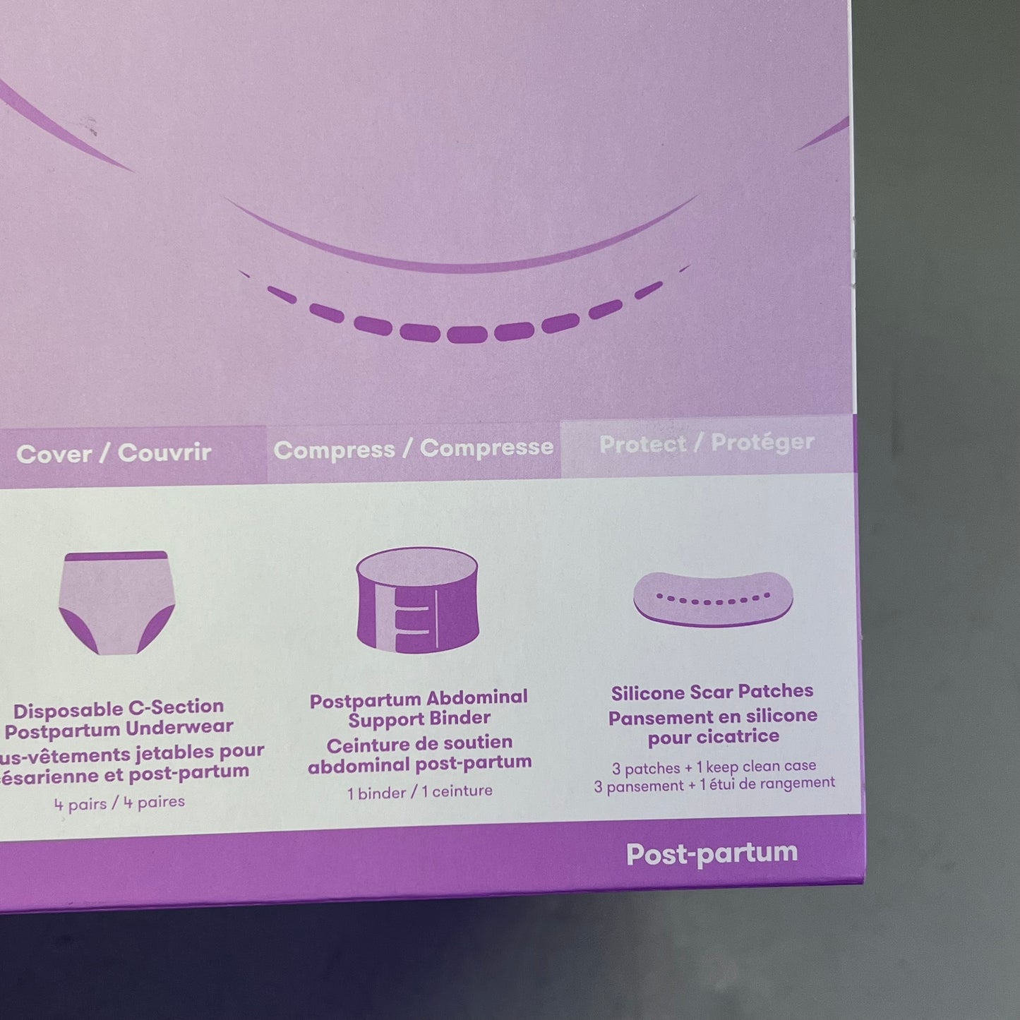 FRIDA MOM (19 PIECE KIT) C-Section Recovery Kit Day To Night Care Grey 773981