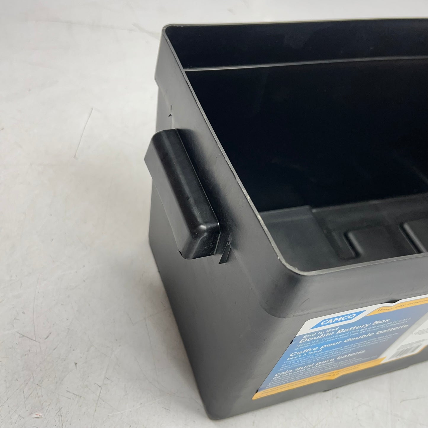 ZA@ CAMCO  End to End Double Battery Box for Automotive, Marine & Rv  23"x9" Black 55374