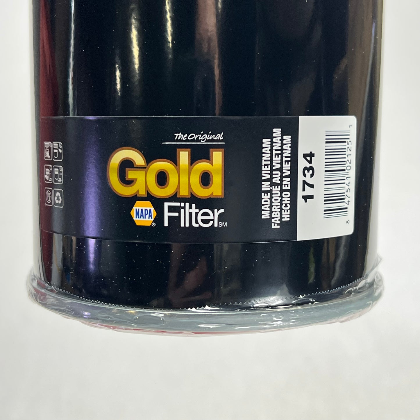 NAPA (2 PACK) The Gold Spin on Oil Filter W/ Gasket 1-1/2 in - 16 Thread 1734