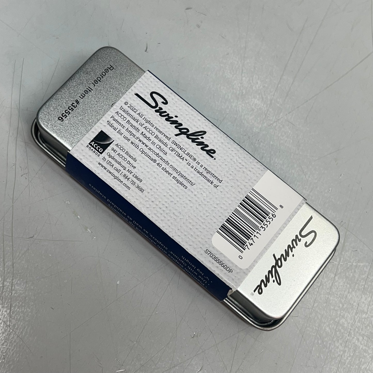 SWINGLINE (2 PACK, 3,750 PER BOX) Optima Staples 40-Sheet Capacity S70355560DP