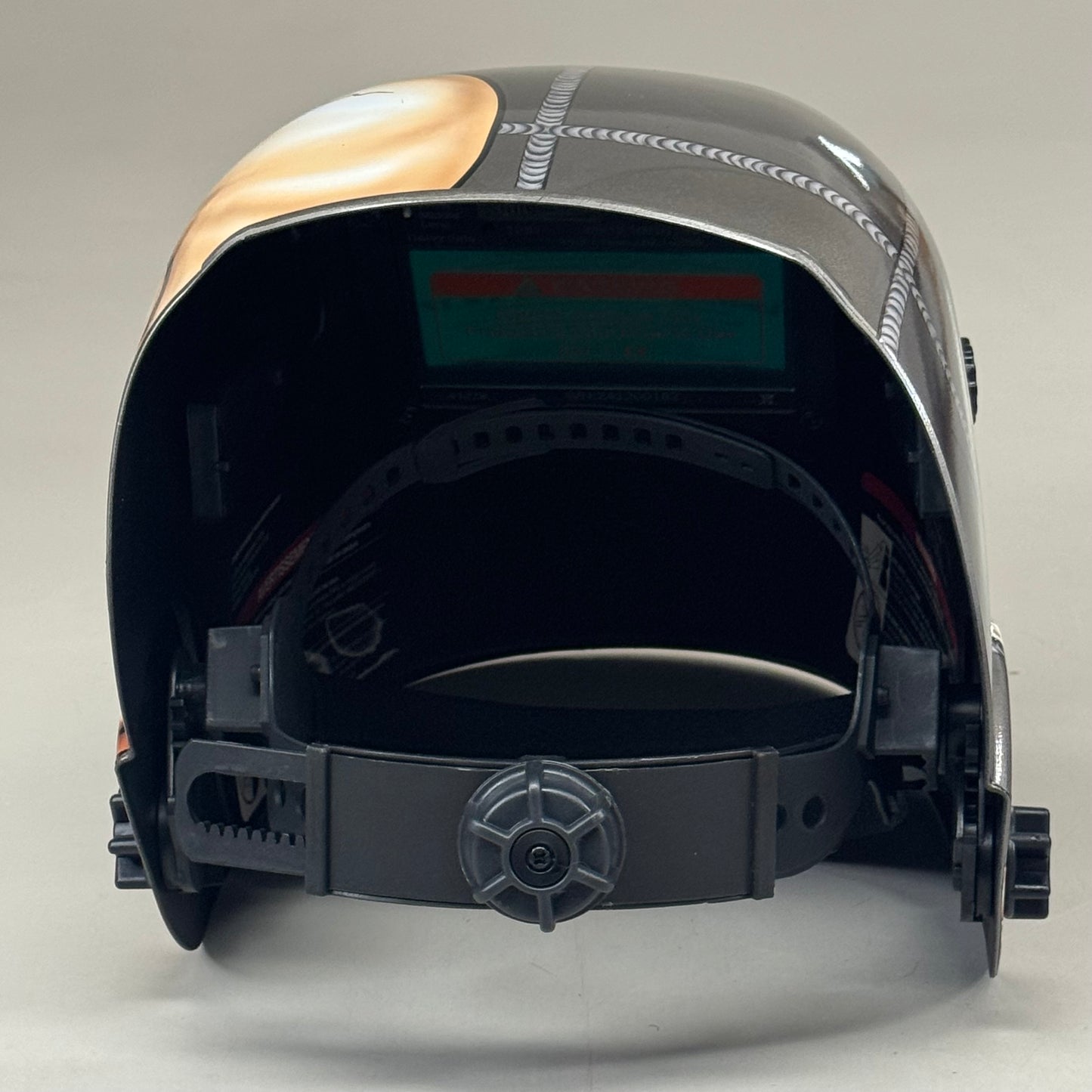 TITAN ShopIron Auto Darkening Welding Helmet 3.86x2.17" View Grey Skeleton 41279