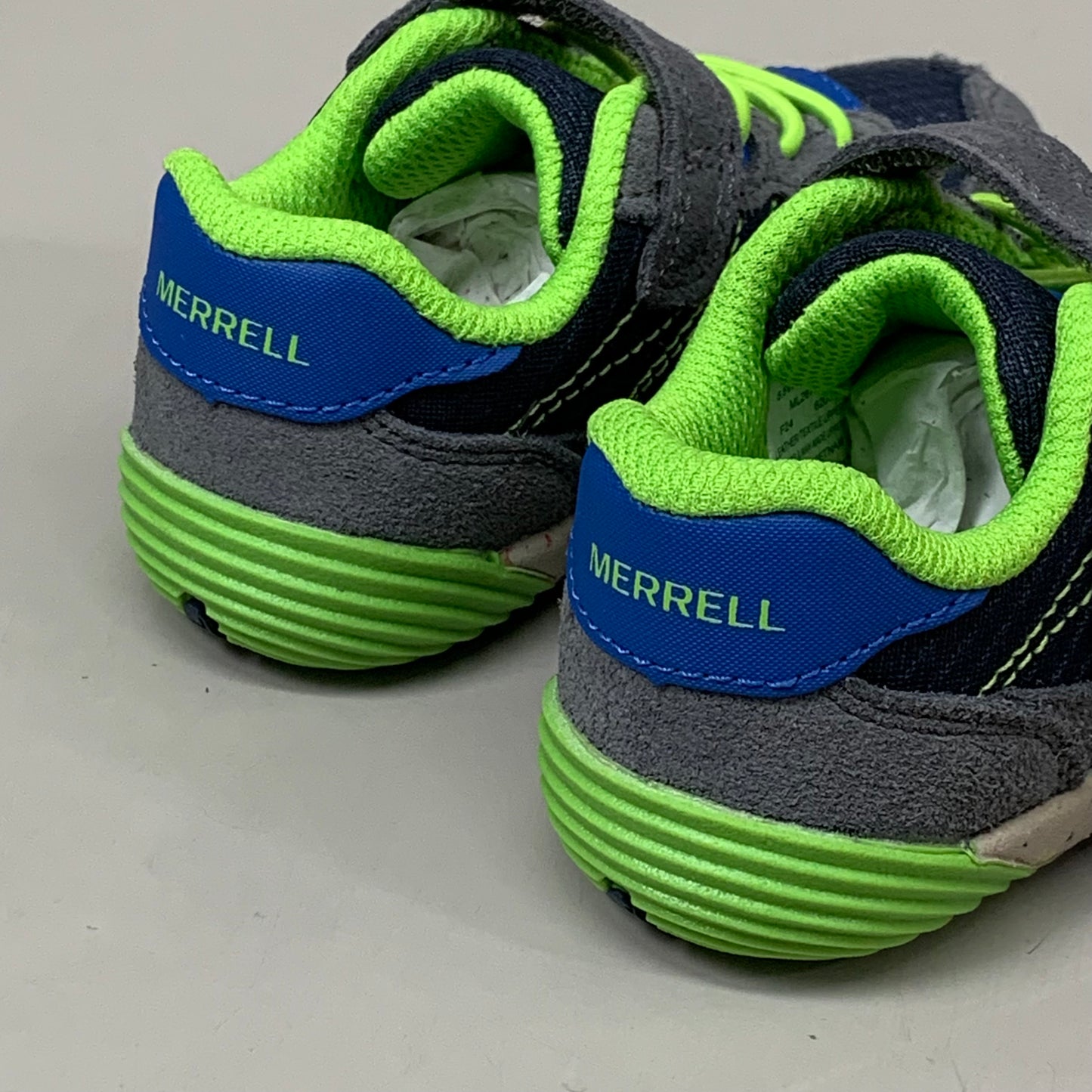 MERRELL Bare Steps Wide Width Shoe Toddler Sz 06 1/2 W Green/Navy Blue ML267360 AS-IS