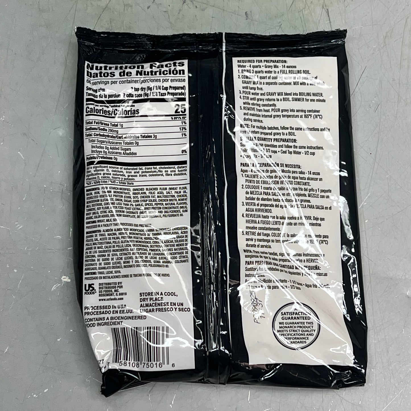 MONARCH (6 PACK) PHO-FREE Shelve Stable Chicken Gravy Mix 14 Oz BB 03/27