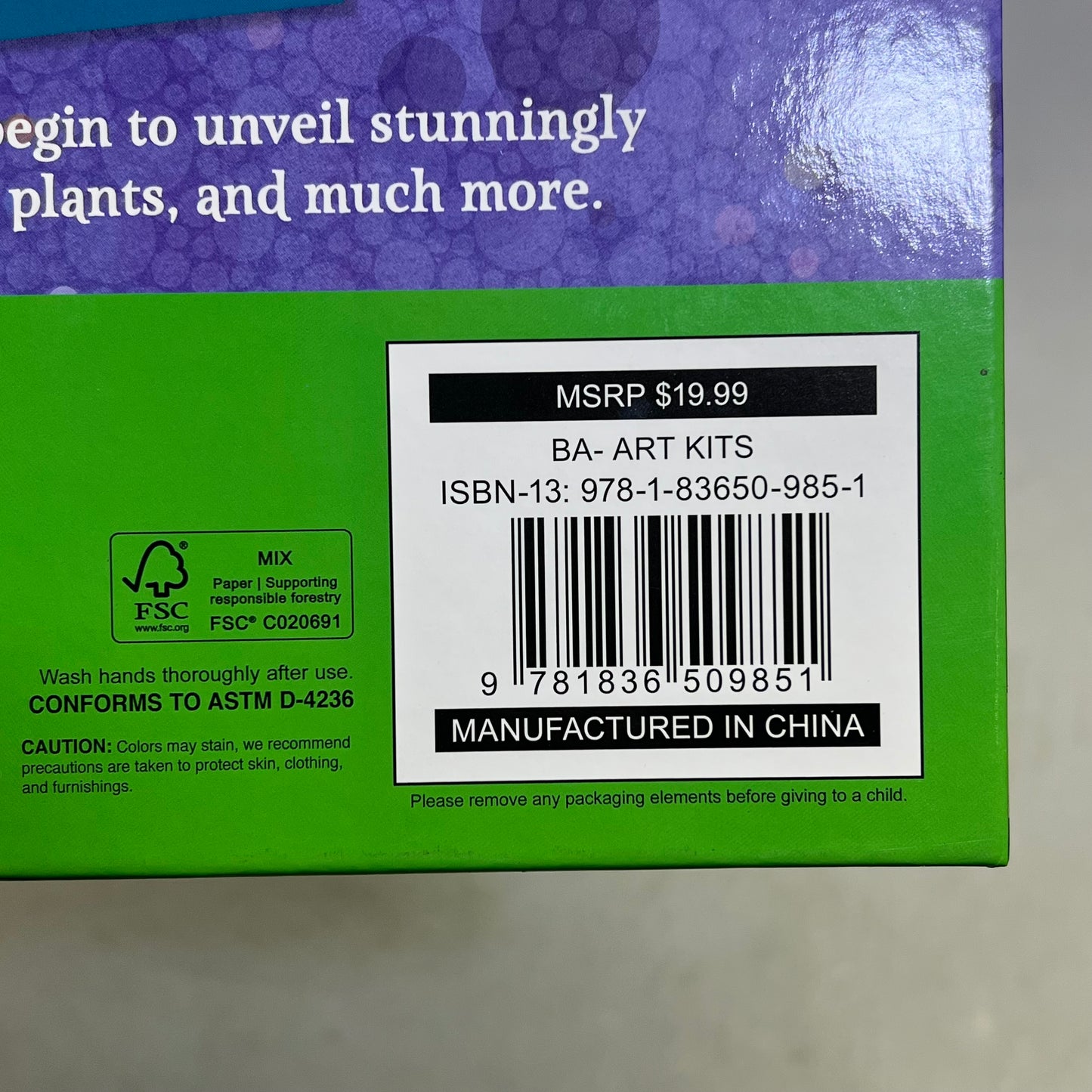 ART ACADEMY Hardback Dot Painting Nature Includes Paints & Tools Book 11"x10"x1"