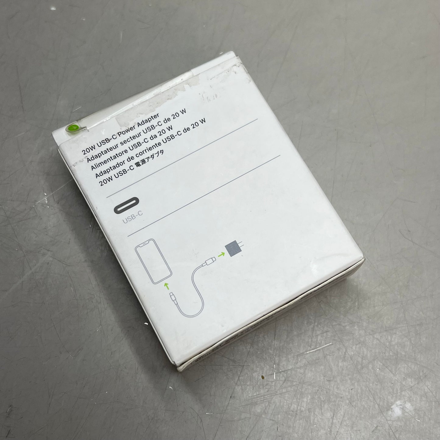 APPLE Fast Charging USB-C Power Adaptor 20 Watt White MHJA3AM/A (Return)