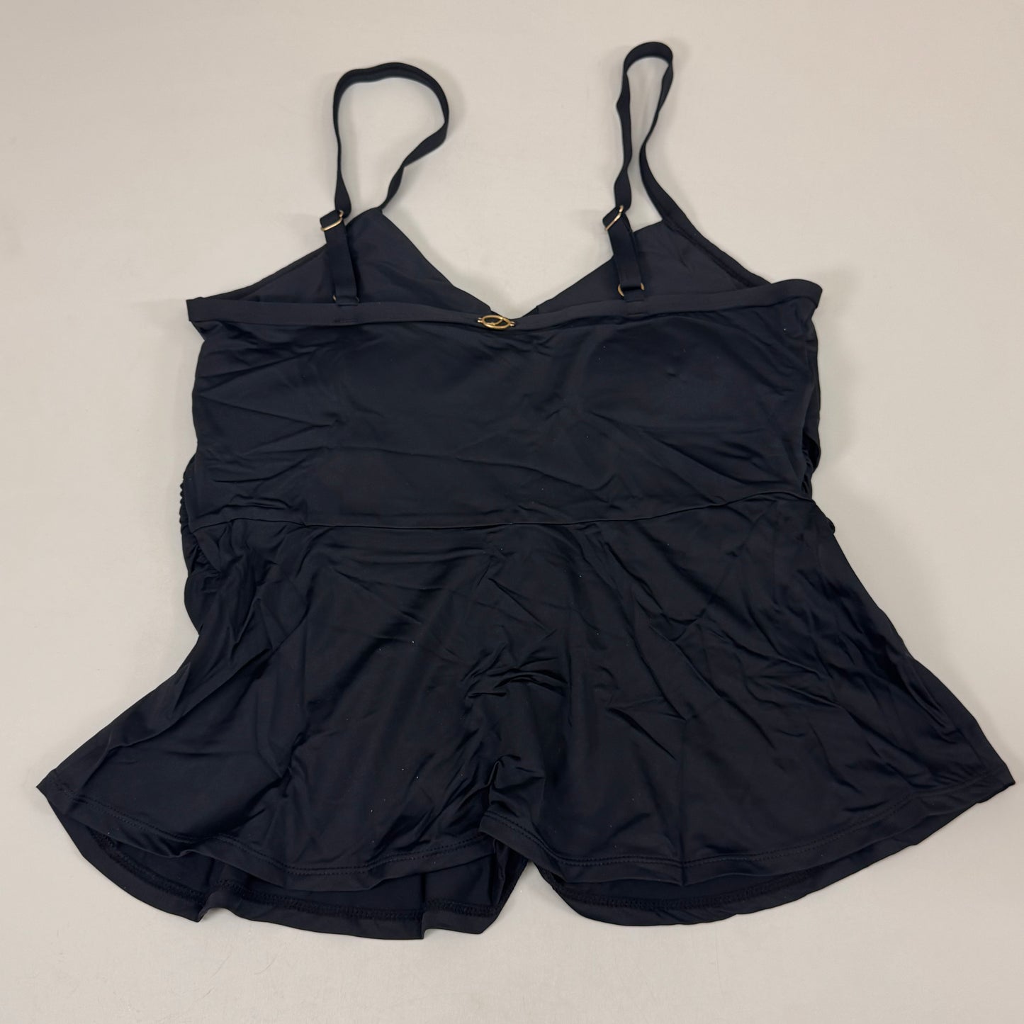 JANTZEN Womens Bathing Suit Women's Black Tankini Sz-16 JZ22731S