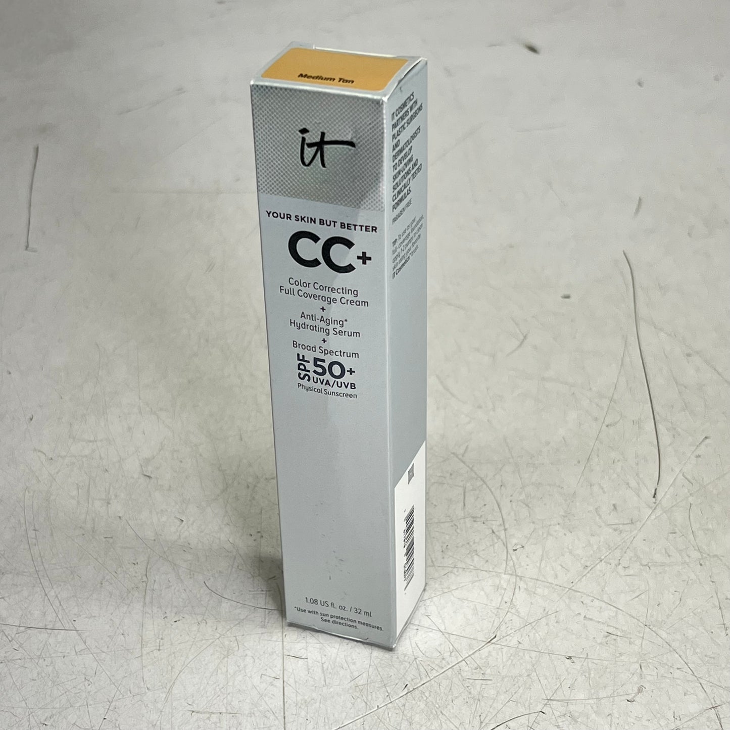 IT COSMETICS Cc+ Full-coverage Foundation w/ Spf 50+ 1.08oz Medium Tan BB 12/27