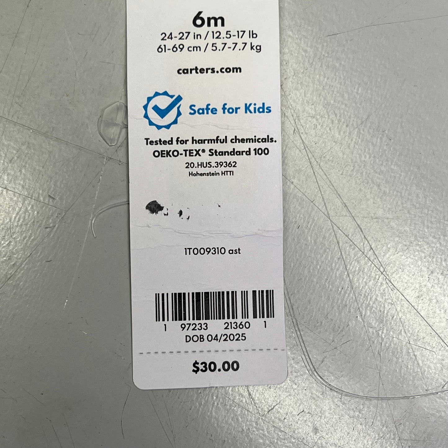 CARTERS (5 PIECE SET) Milk & Cookie - Animal Bodysuit Baby Boys Sz 6M Blue/White