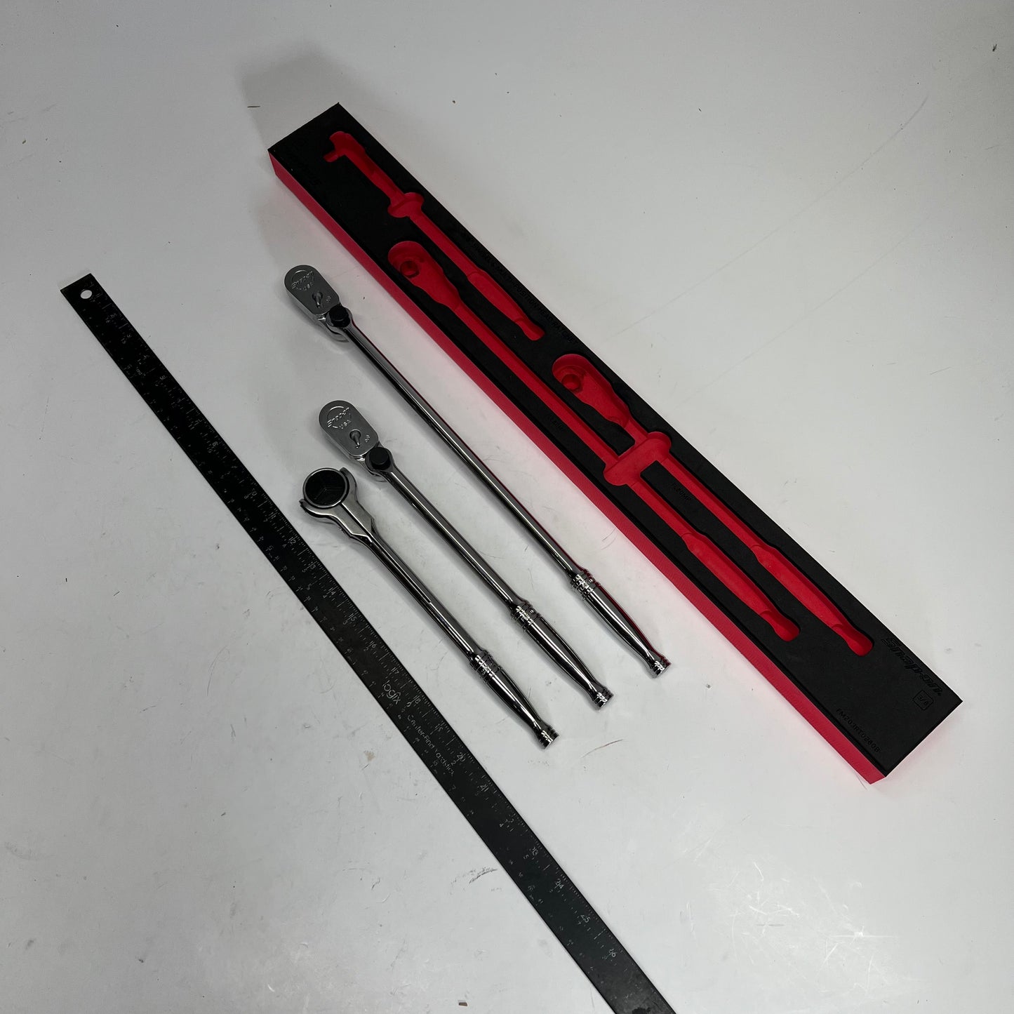 SNAP ON Mixed Ratchet Set Pro Fit Organization  3 Piece - 3/8"Drive  203RT0280FR