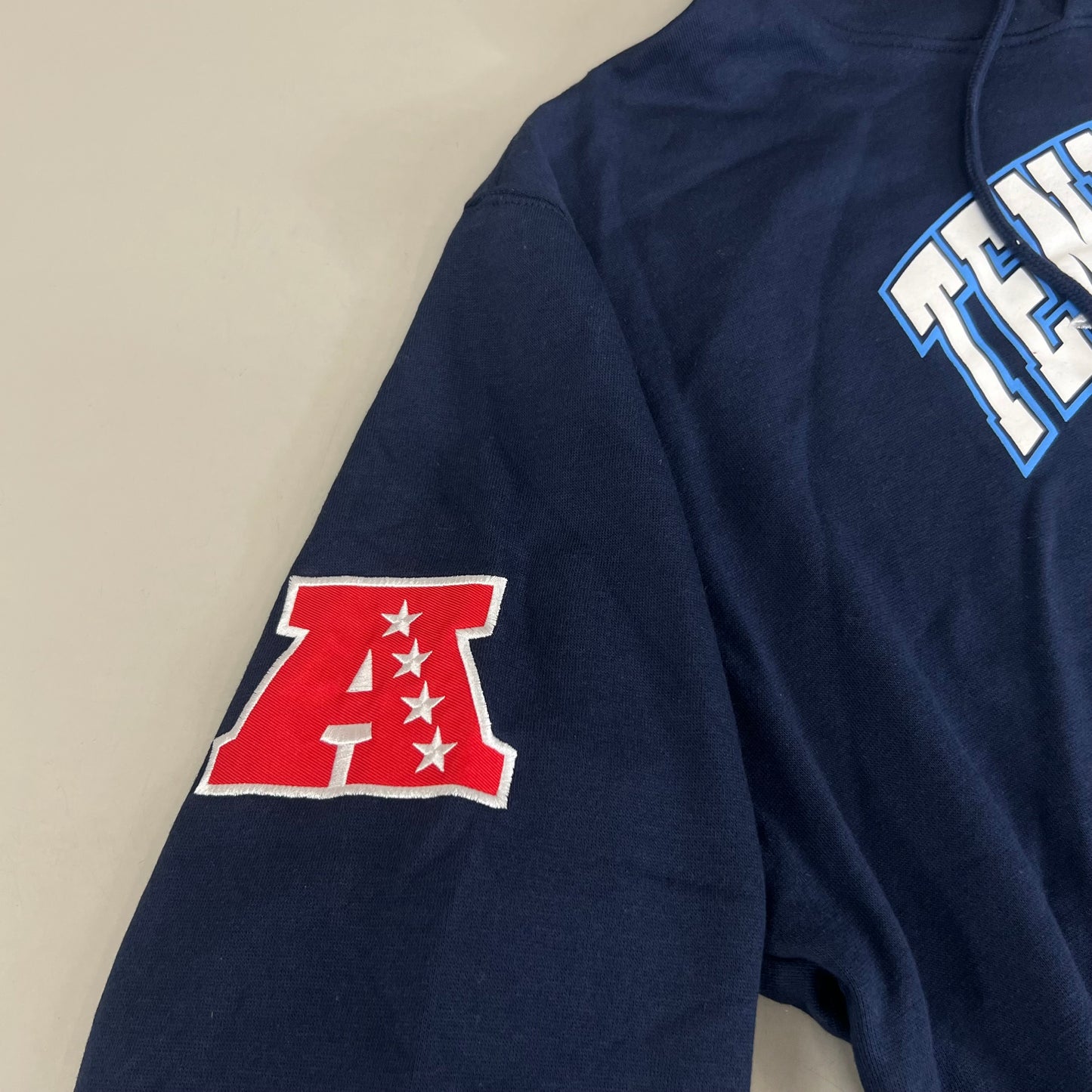 NFL Tennessee Titans Pull Over Hoodie Men's Sz XL Blue, Red, White