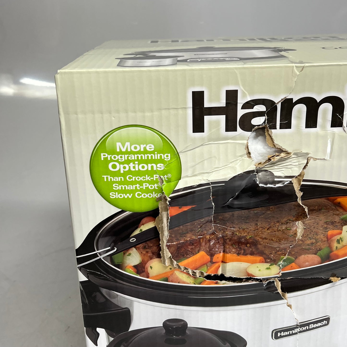 HAMILTON BEACH Stay or Go Programmable Slow Cooker W/ Party Dipper 7 qt 33477FG