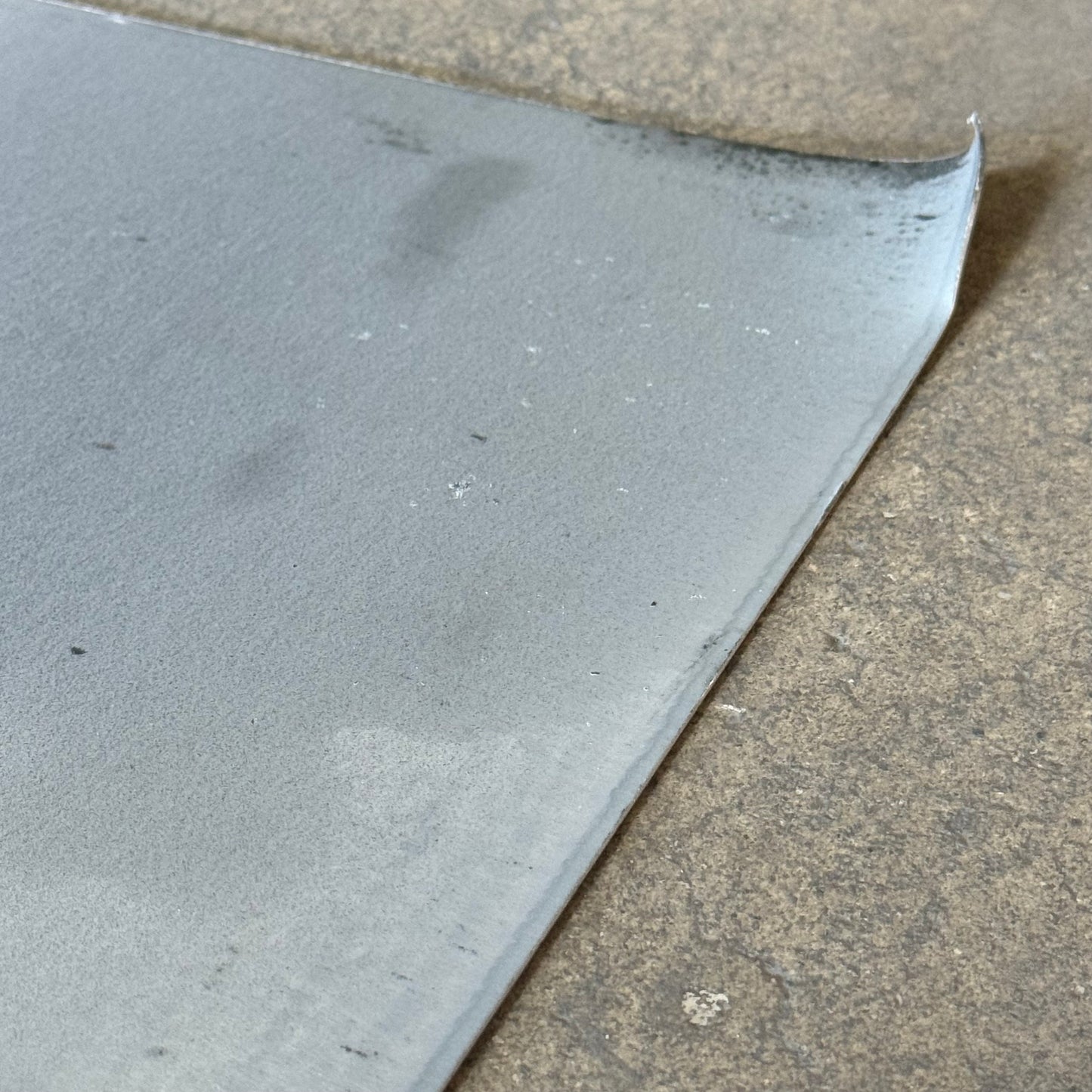 Galvannealed Low-Carbon Steel Sheets 48”x48”x0.046 Grey (The sheets are bent in one corner and Scratched)