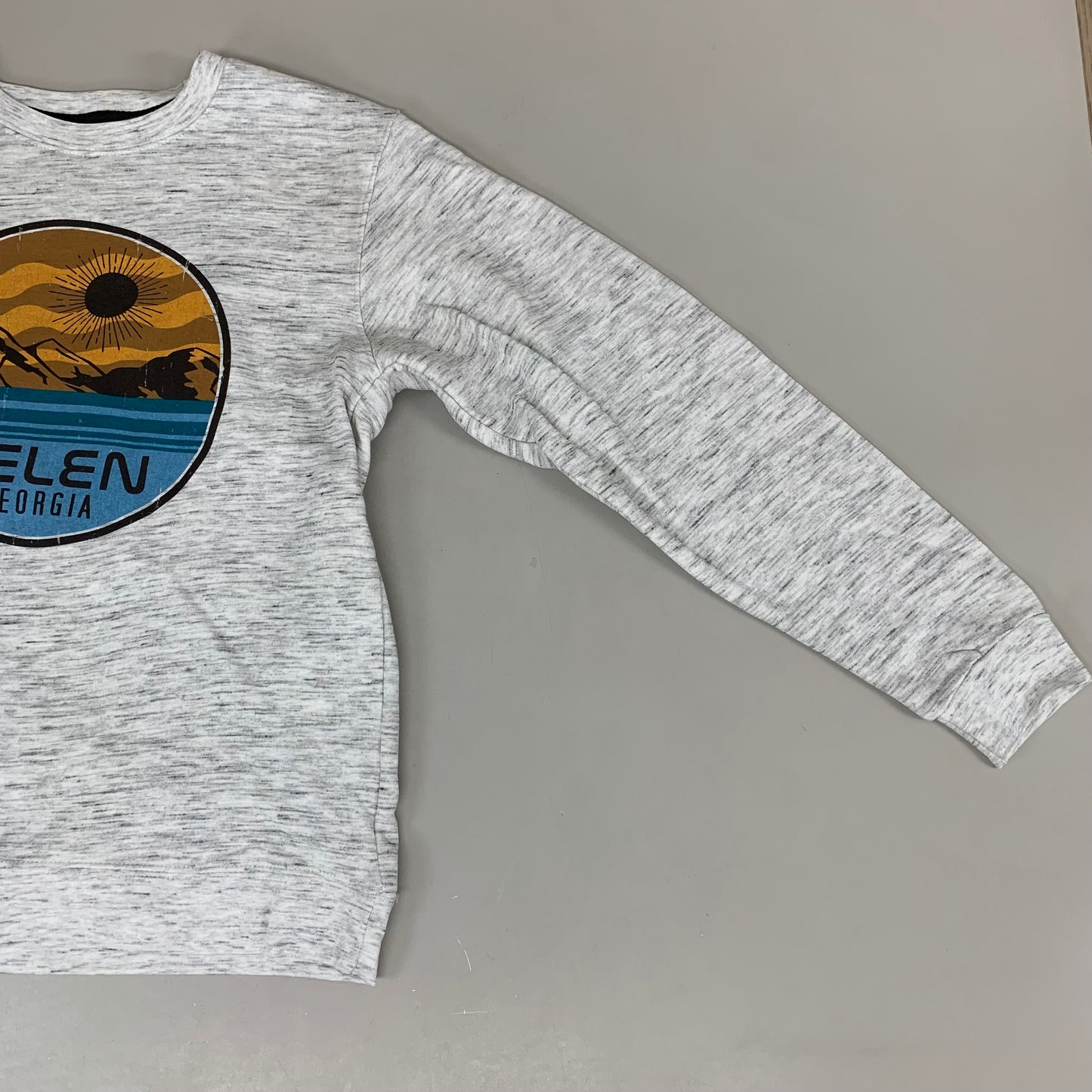 LONEROCK Helen Georgia Crew Sweatshirt Sz Large Grey/White