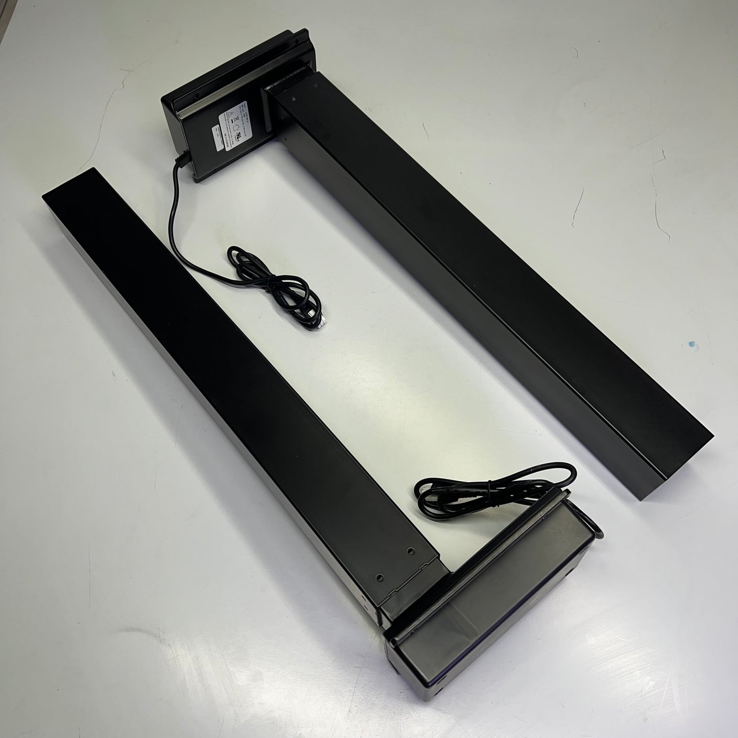 Dual Motor 2 Stage Height Adjustable Base Desk 2 Leg 220lbs Cap Black LOHI-S-BLK