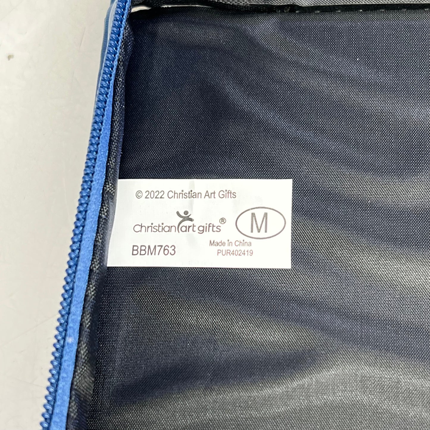 CHRISTIAN ART GIFTS Matthew 6:33 Two-tone Faux Leather Bible Cover 6"x9" Blue