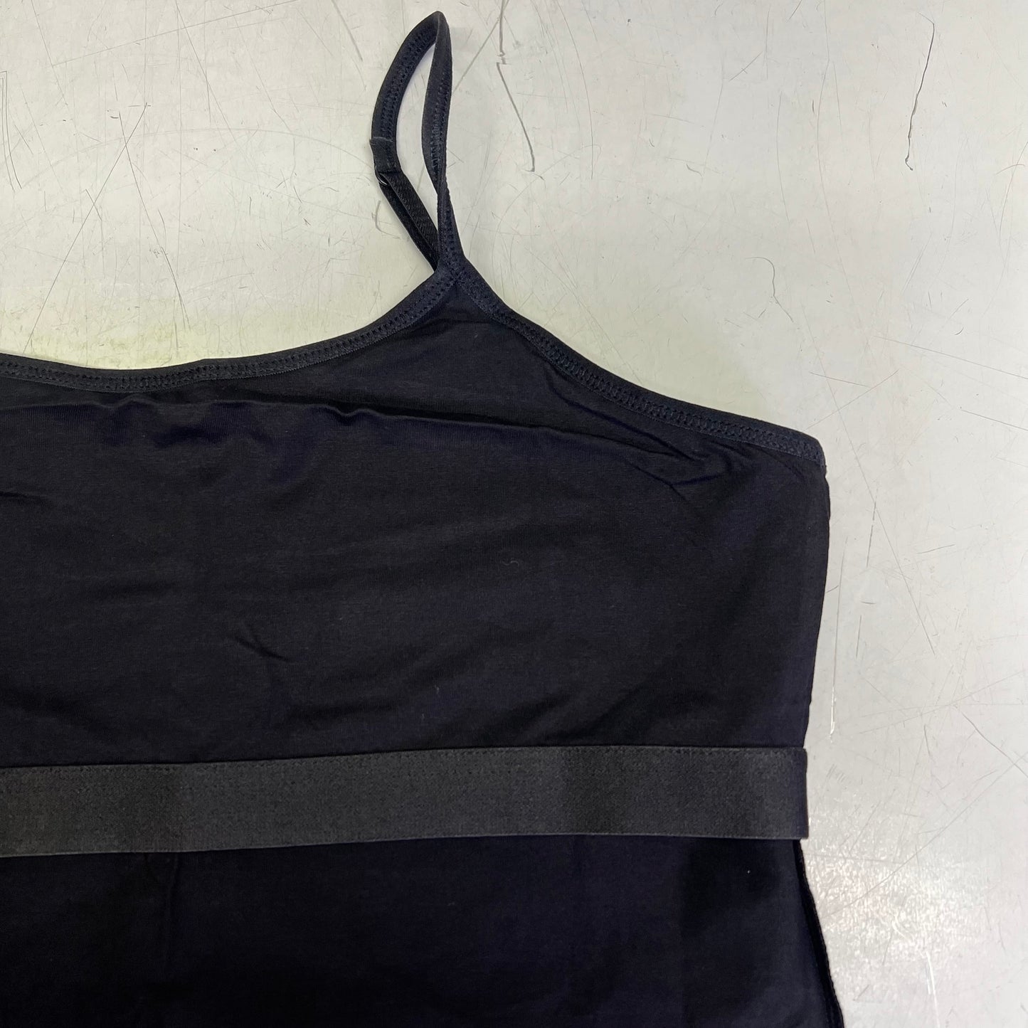 CHARMO (SET OF 2) Shelve Bra Tank Top Spaghetti Strap Women's Sz L Black